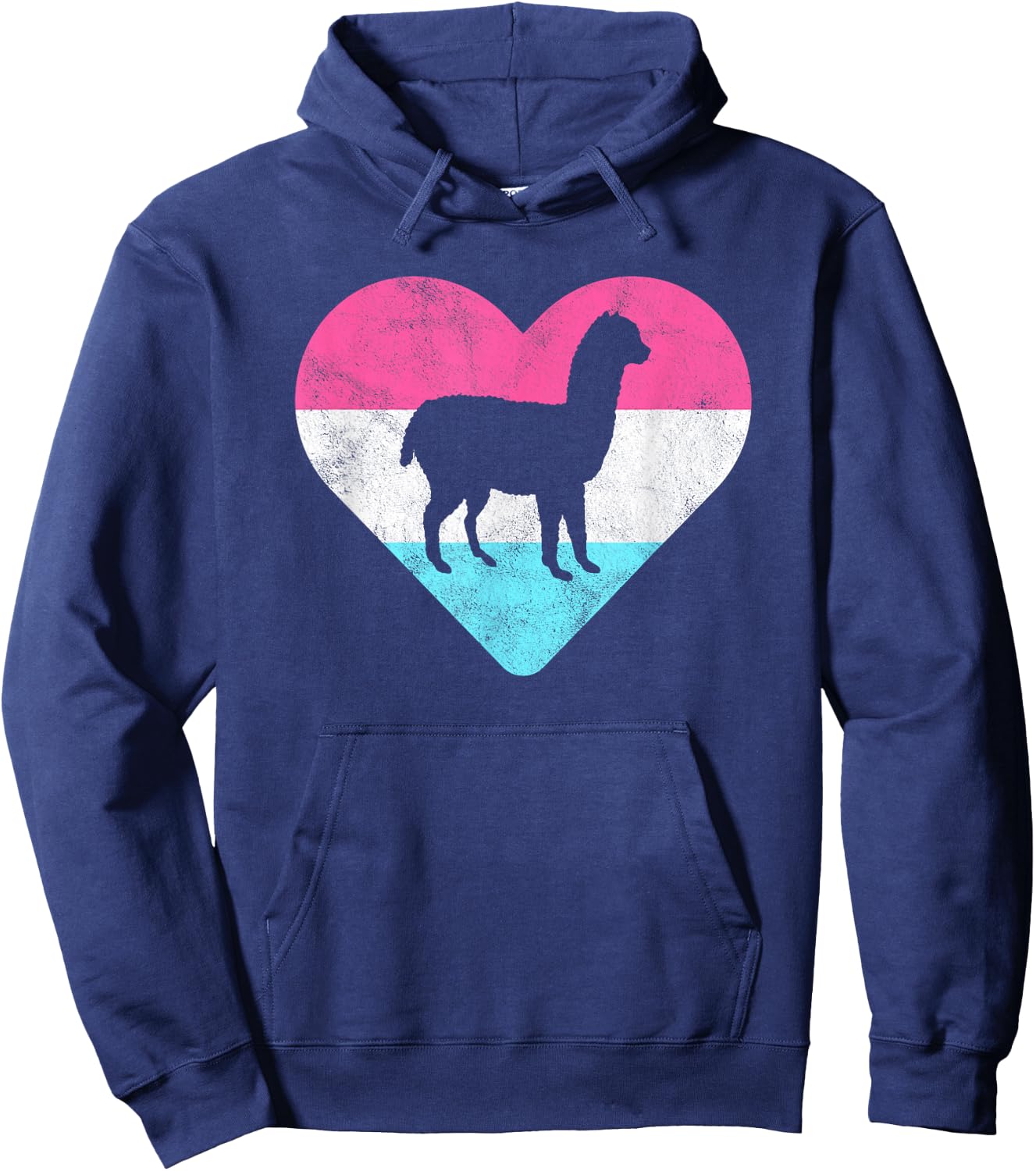 Retro Vintage Alpaca Gift or Girls Hoodie - Hoodie | Navy