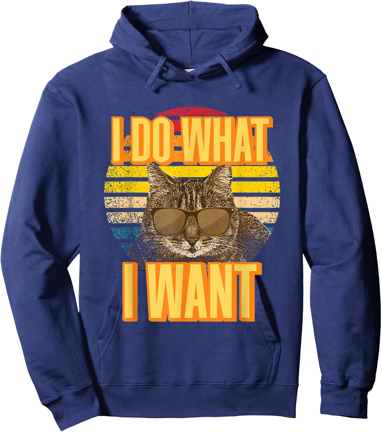 I do what I want Cat Lover Women Kids Hoodie - Hoodie | Navy