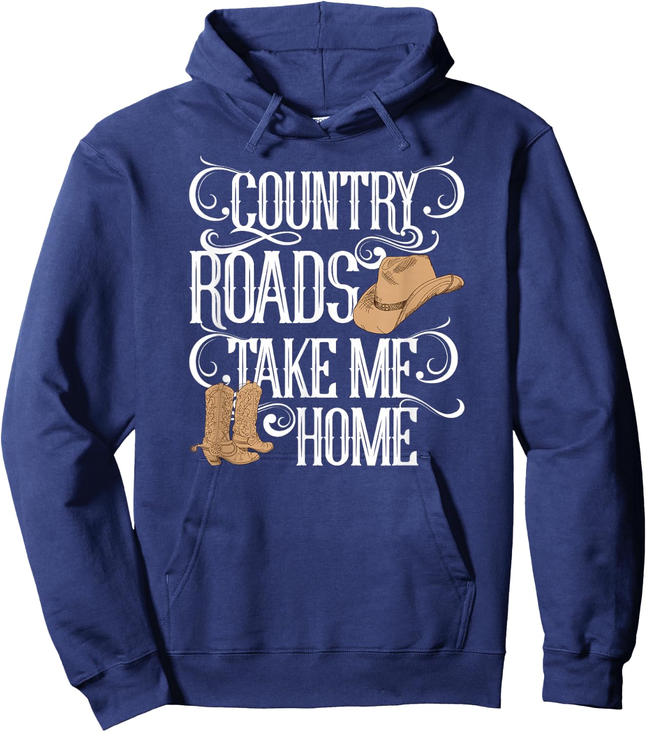 Country Roads Take Me Home Cute Music Lyrics Hoodie - Hoodie | Navy
