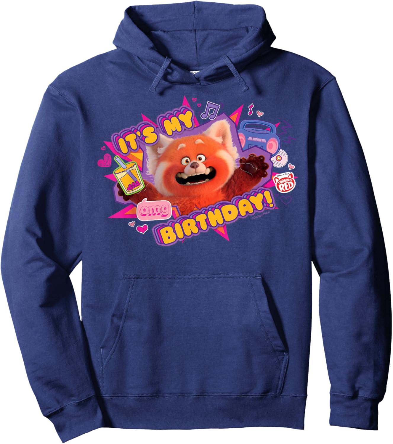 Disney and Pixar's Turning Red It's My Birthday Panda Mei Hoodie - Hoodie | Navy