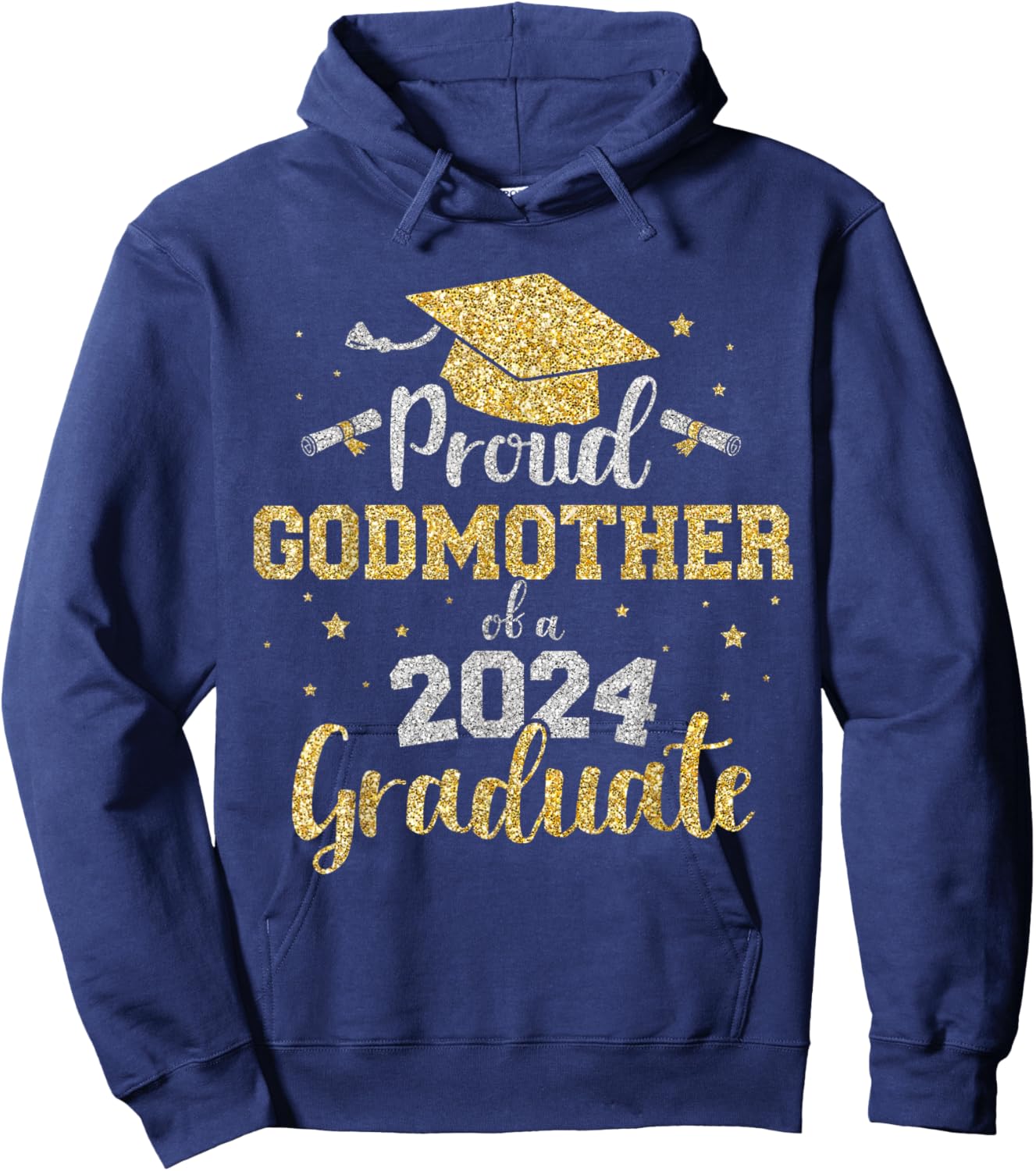 Proud godmother of class of 2024 graduate senior graduation Hoodie - Hoodie | Navy