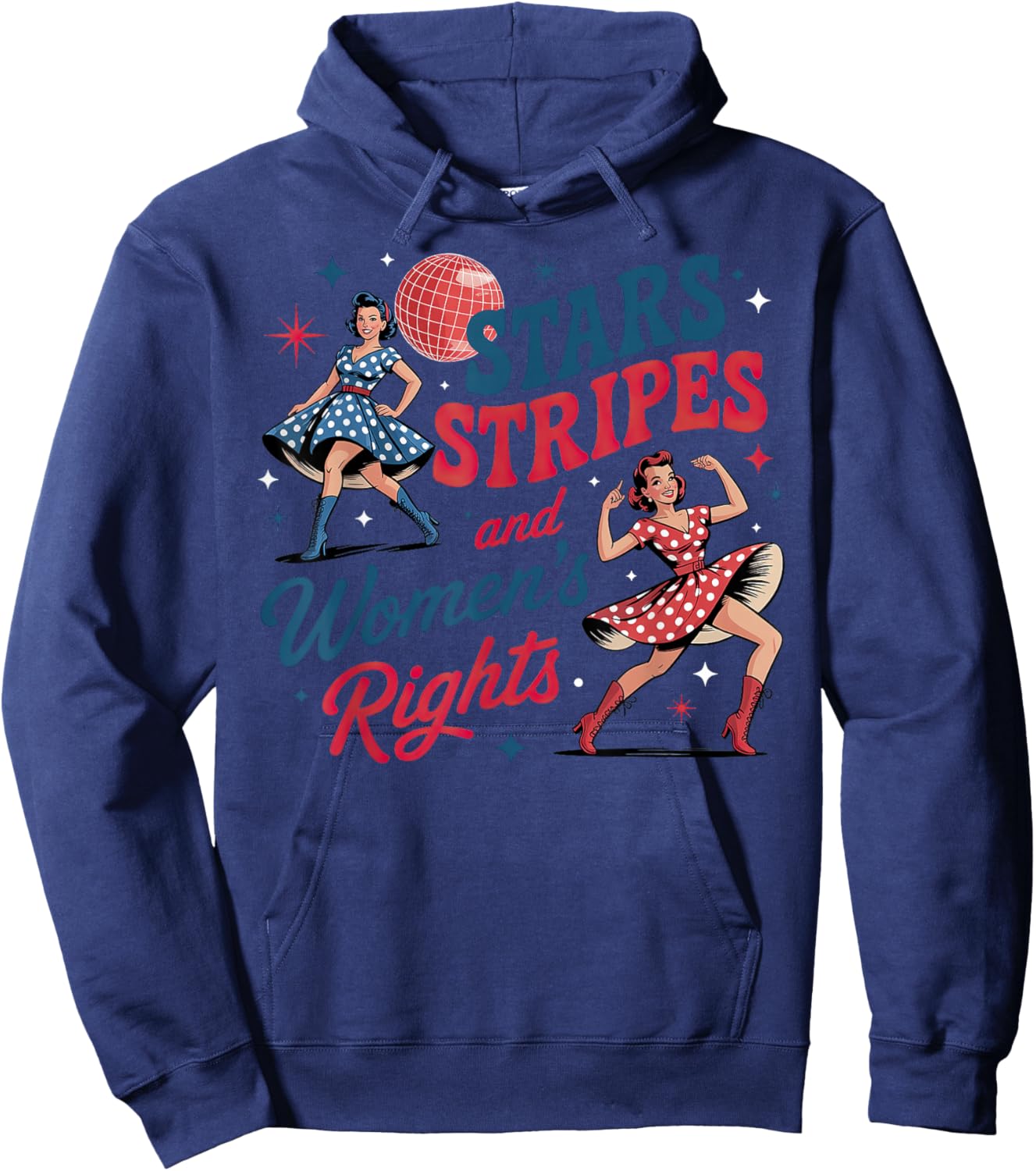 Stars Stripes And Women's Rights 4th Of July Hoodie - Hoodie | Navy