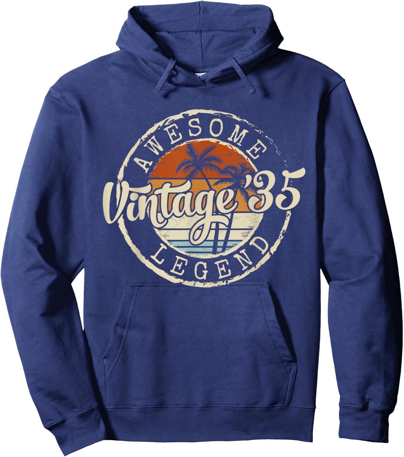 Vintage 1935 91yr 91st Birthday Gifts 91 Years Old Hoodie - Hoodie | Navy