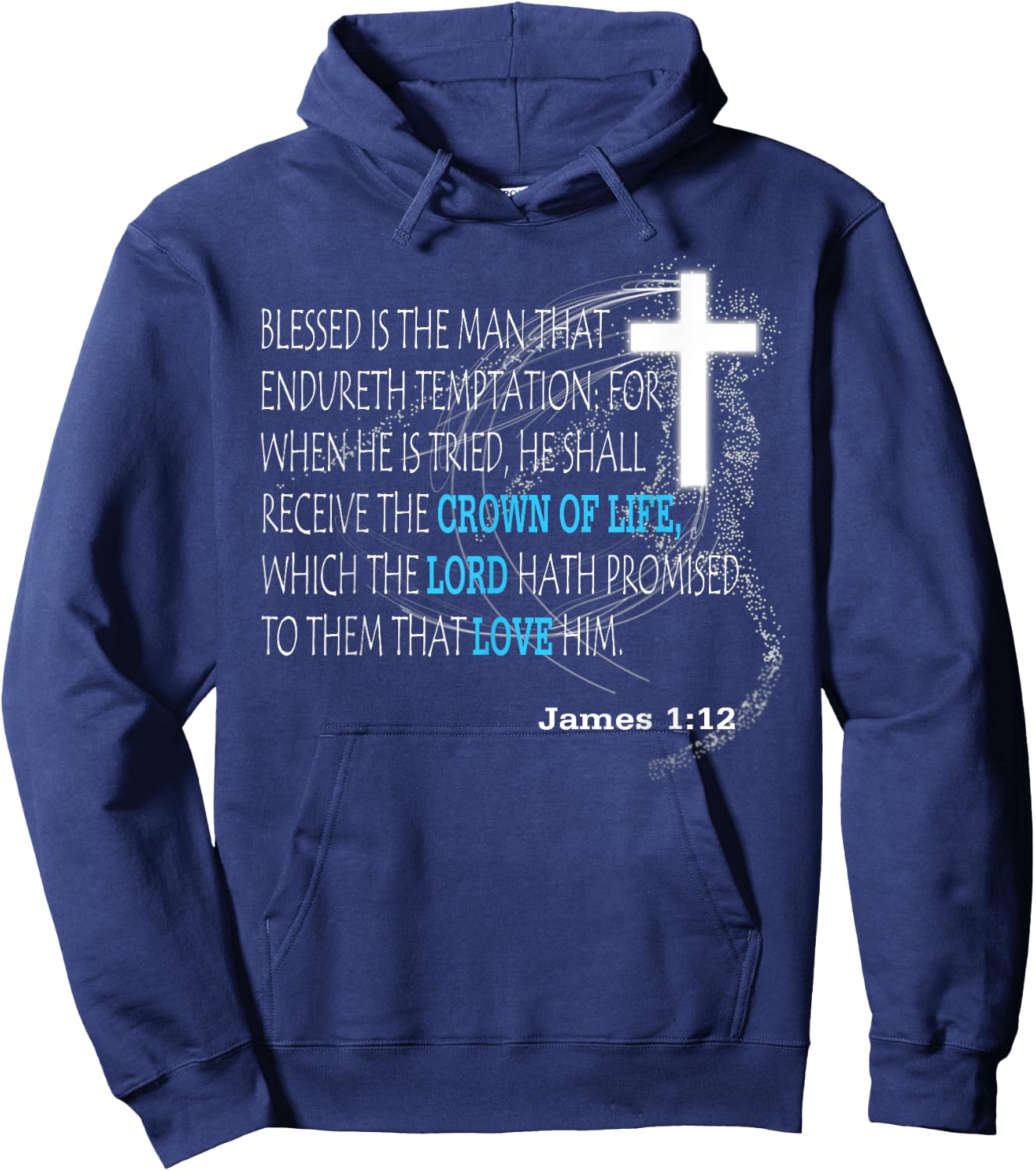 James 1:12 Hoodie - Hoodie | Navy