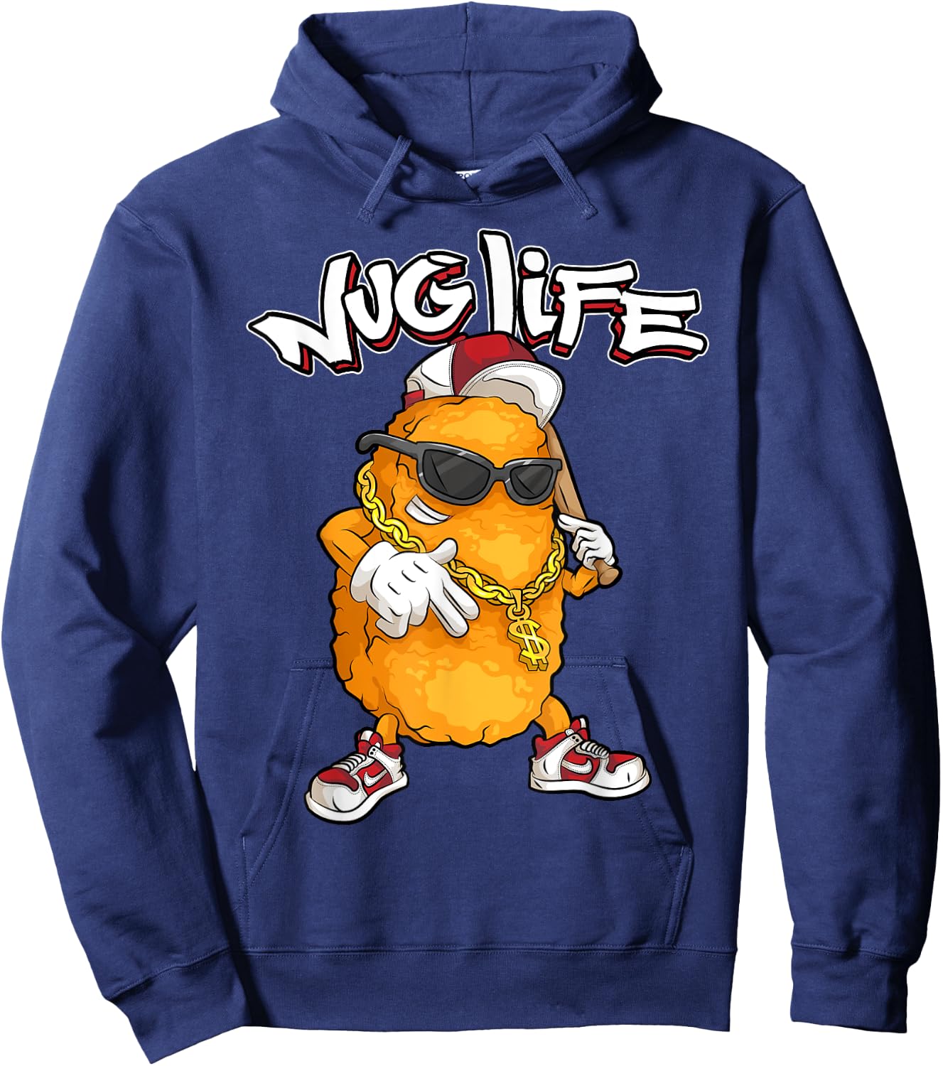 Cool Chicken Nugget Art For Boys Kids Chicken Nugget Lover Hoodie - Hoodie | Navy