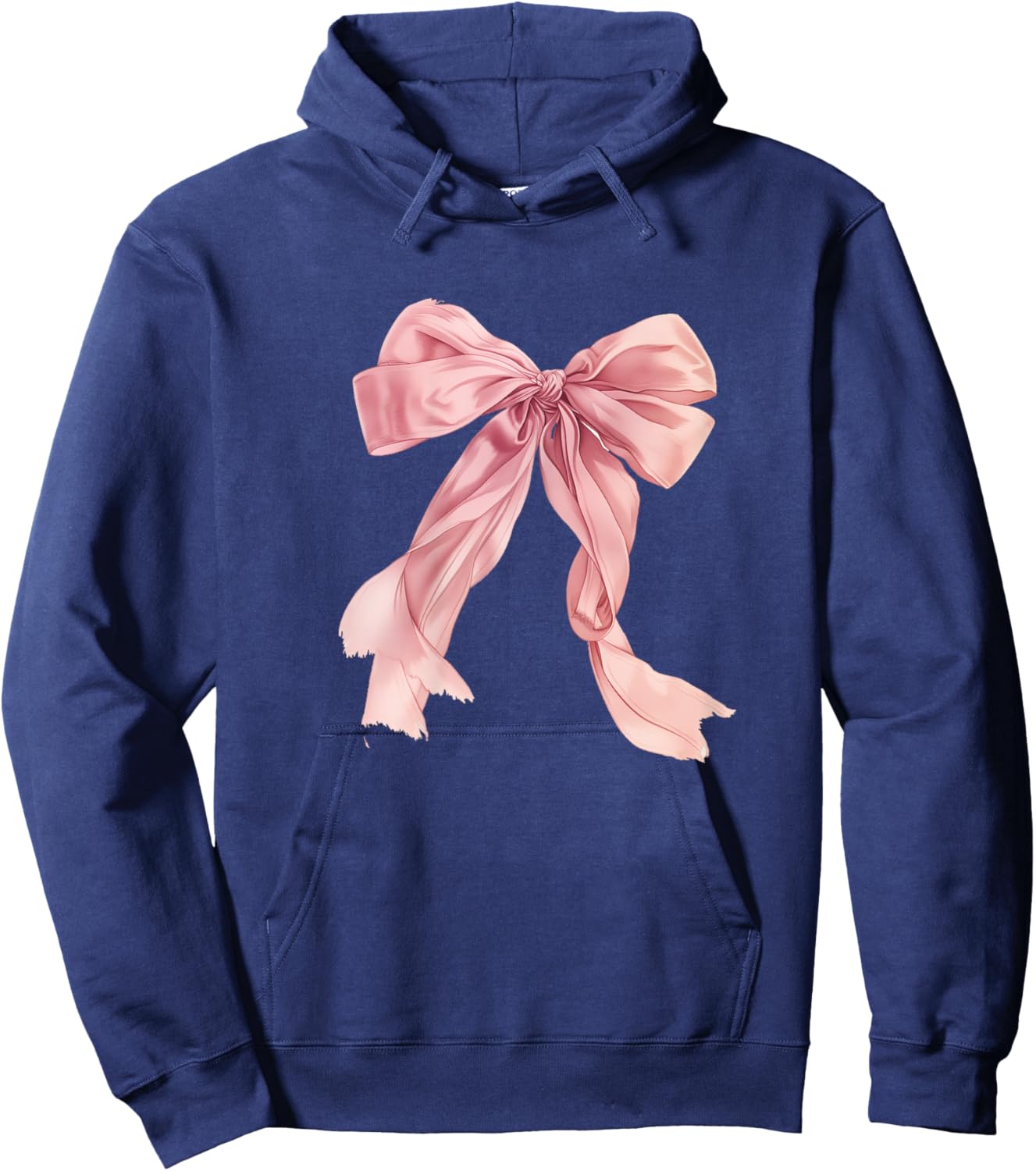 Pink Bow Tops Girls Clothes Trendy Cute Coquette Hoodie - Hoodie | Navy
