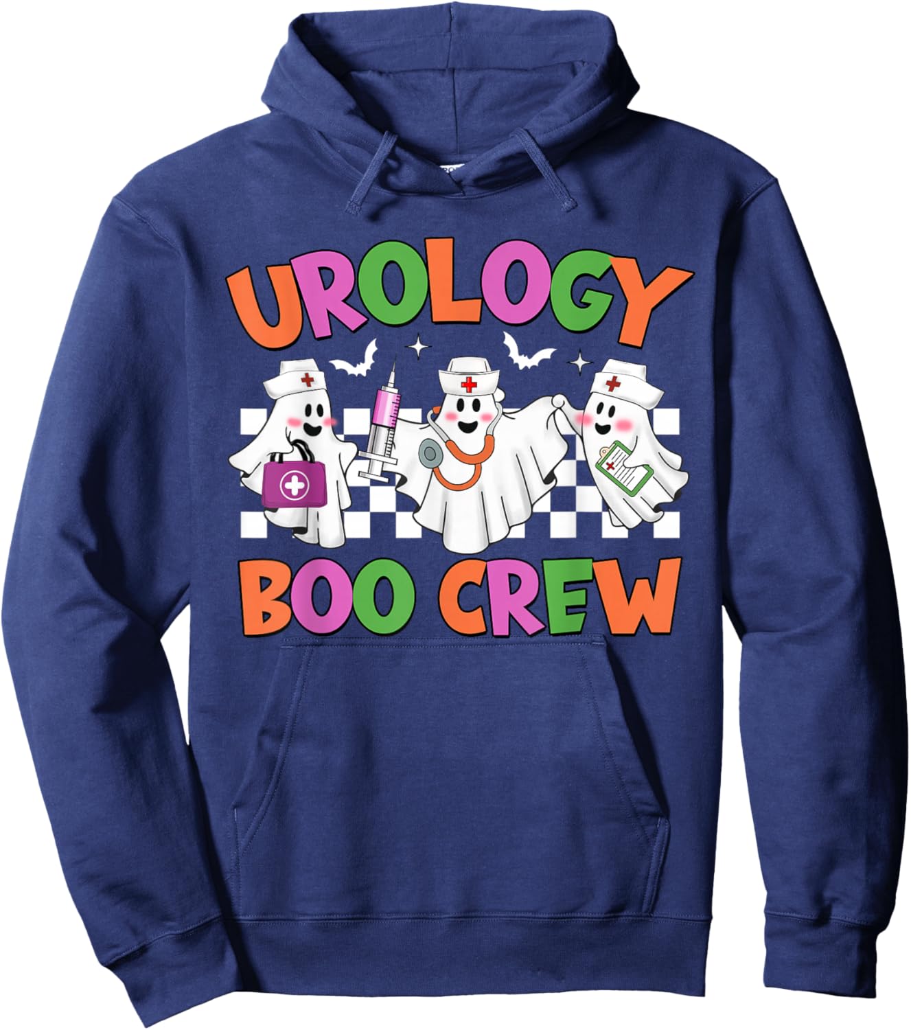 Retro Urology Boo Crew Urology Nurse Halloween Costumes Hoodie - Hoodie | Navy