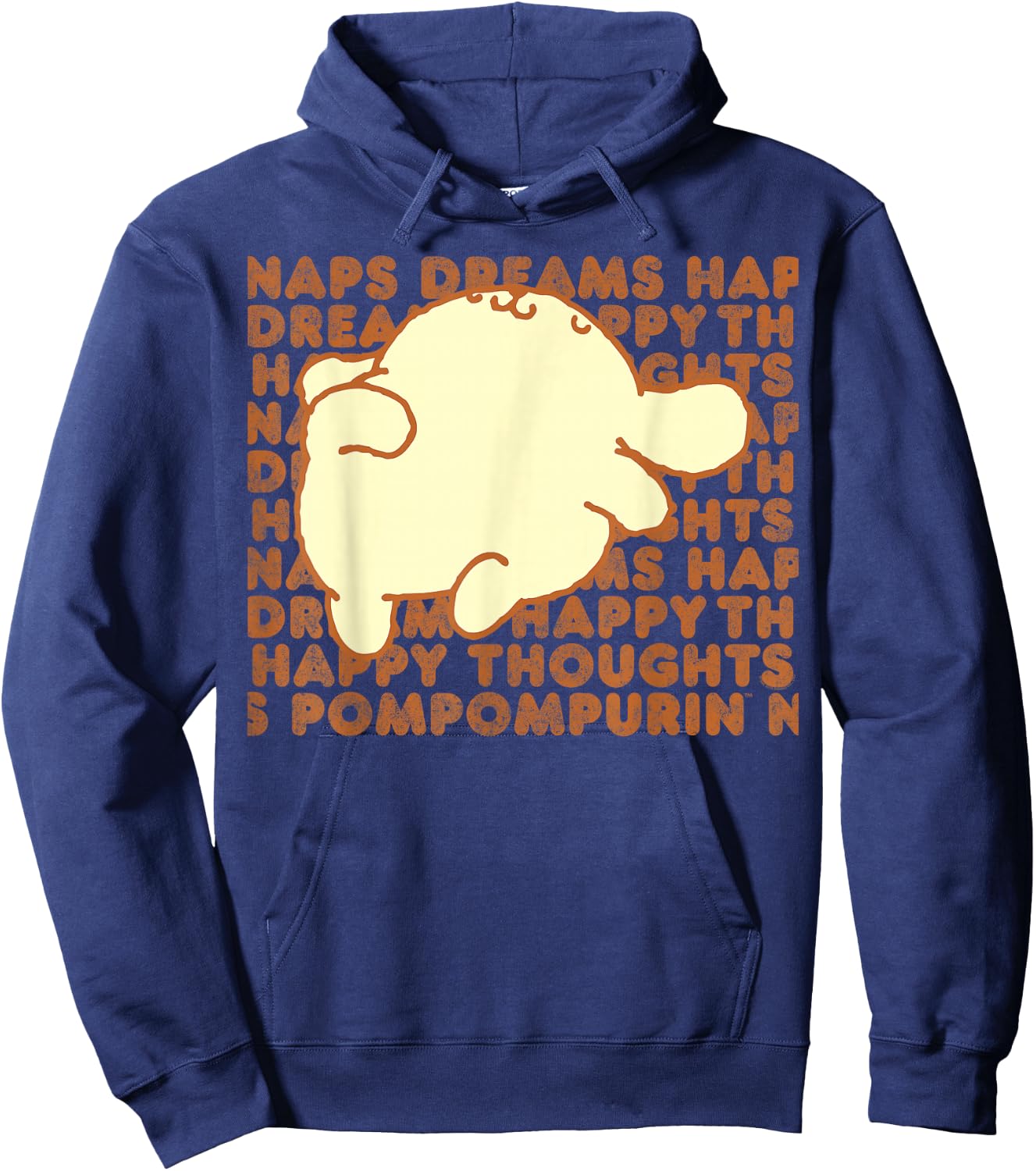Pompompurin Happy Thoughts Nap Time Small Hoodie - Hoodie | Navy