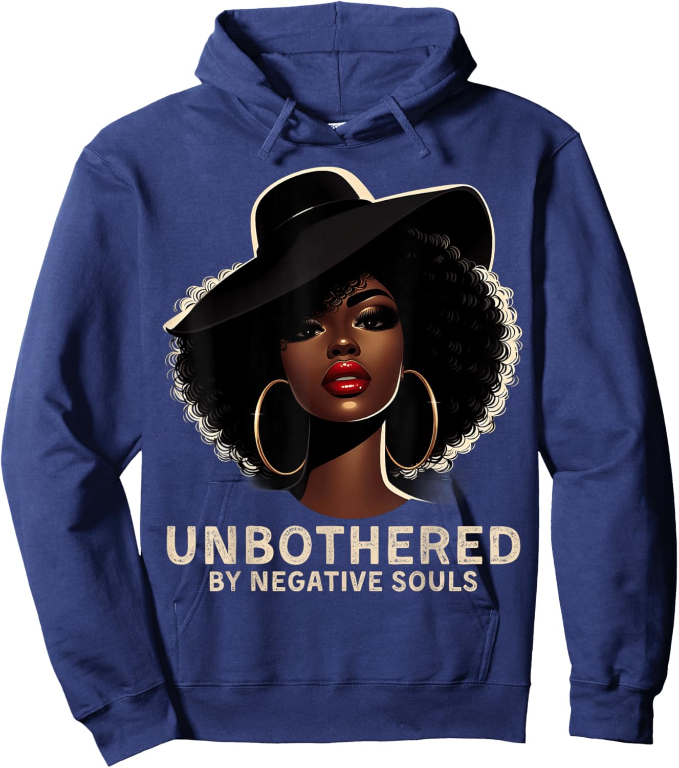 Unbothered Sassy Black Queen African American Ladies Gifts Hoodie - Hoodie | Navy