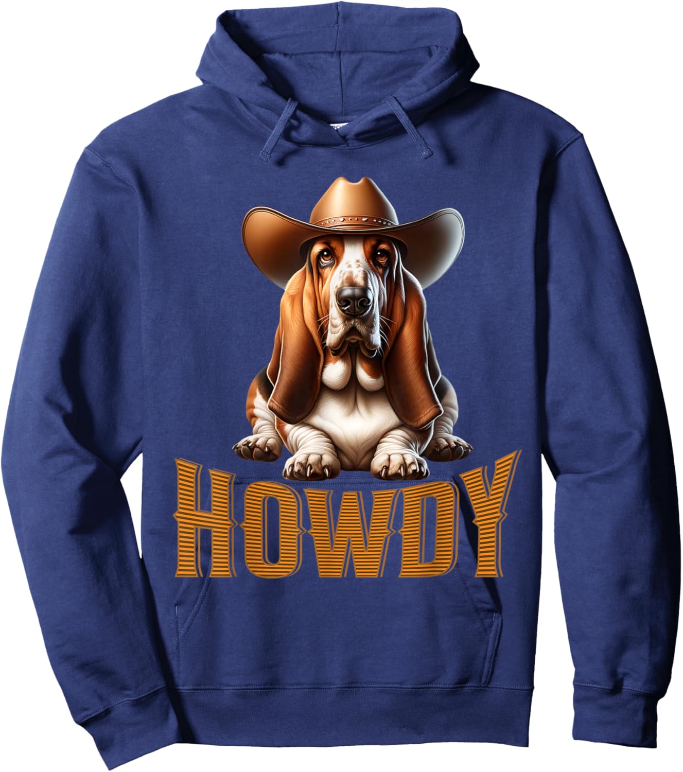 Basset Hound Dog Lover Cowboy Cowgirl Howdy Dog Lover Hoodie - Hoodie | Navy