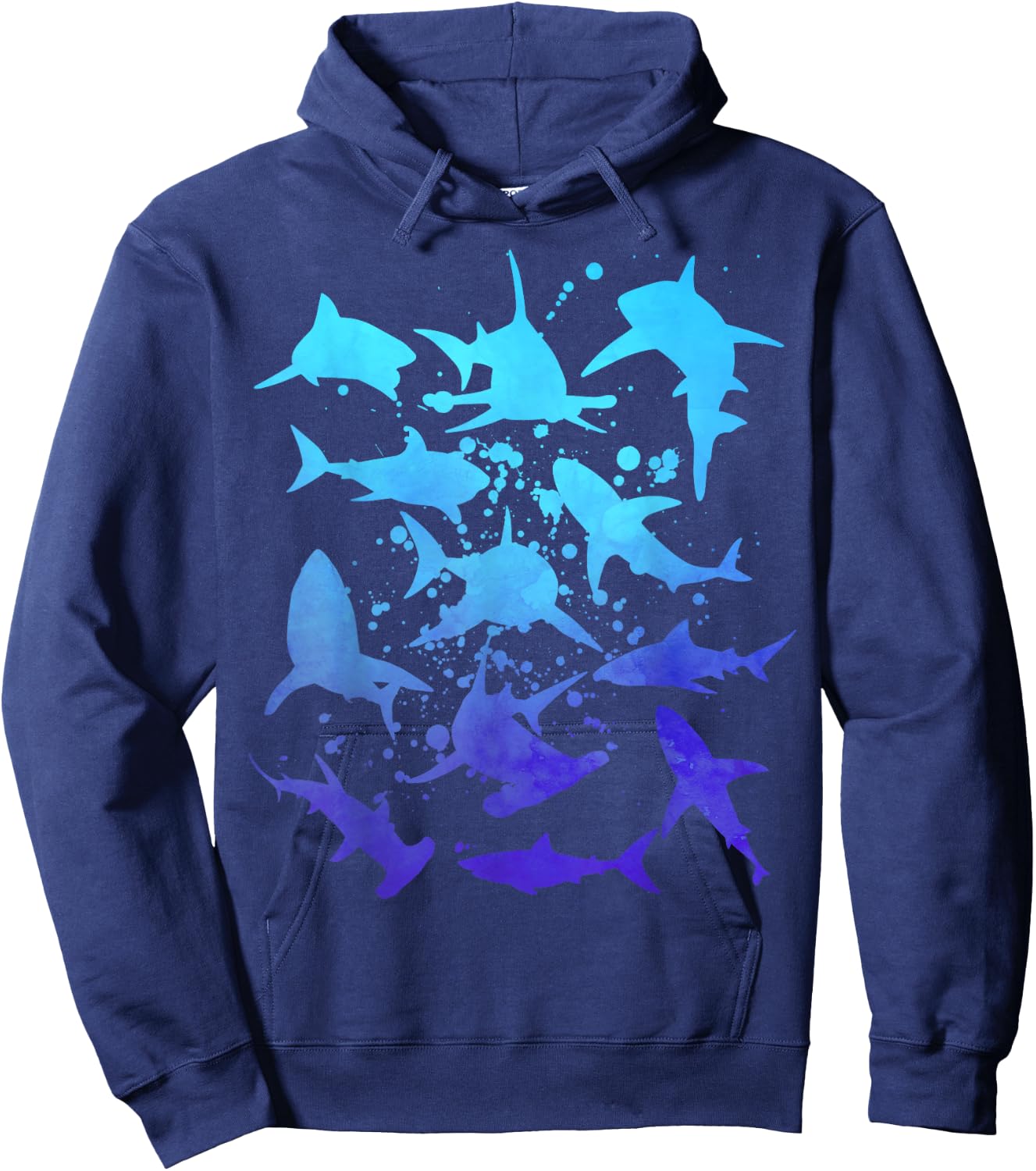 Great White Sharks Hammerhead Shark Diving Lover Graphic Hoodie - Hoodie | Navy