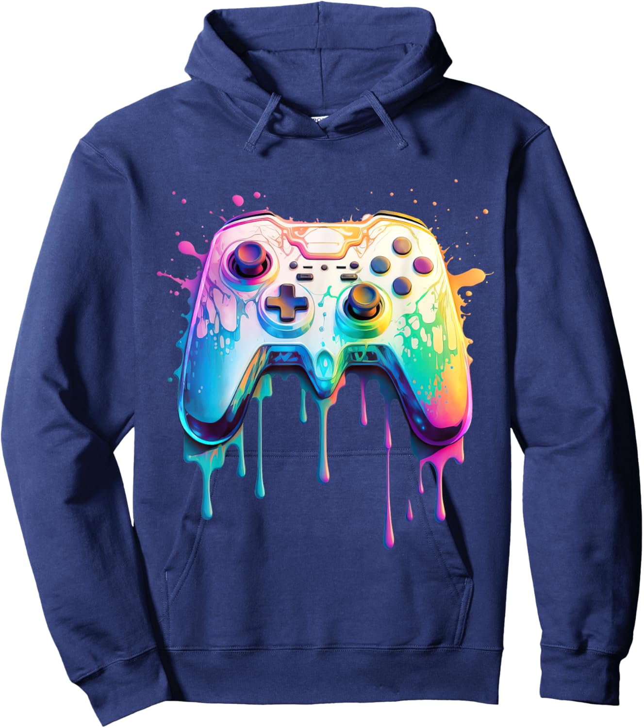 Gamer Graphic Video Game - Colorful Video Game Lover Hoodie - Hoodie | Navy