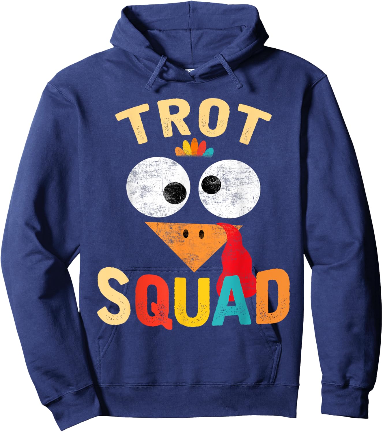 Thanksgiving Turkey Trot Squad 2025 Trot Race Women Men Kids Hoodie - Hoodie | Navy
