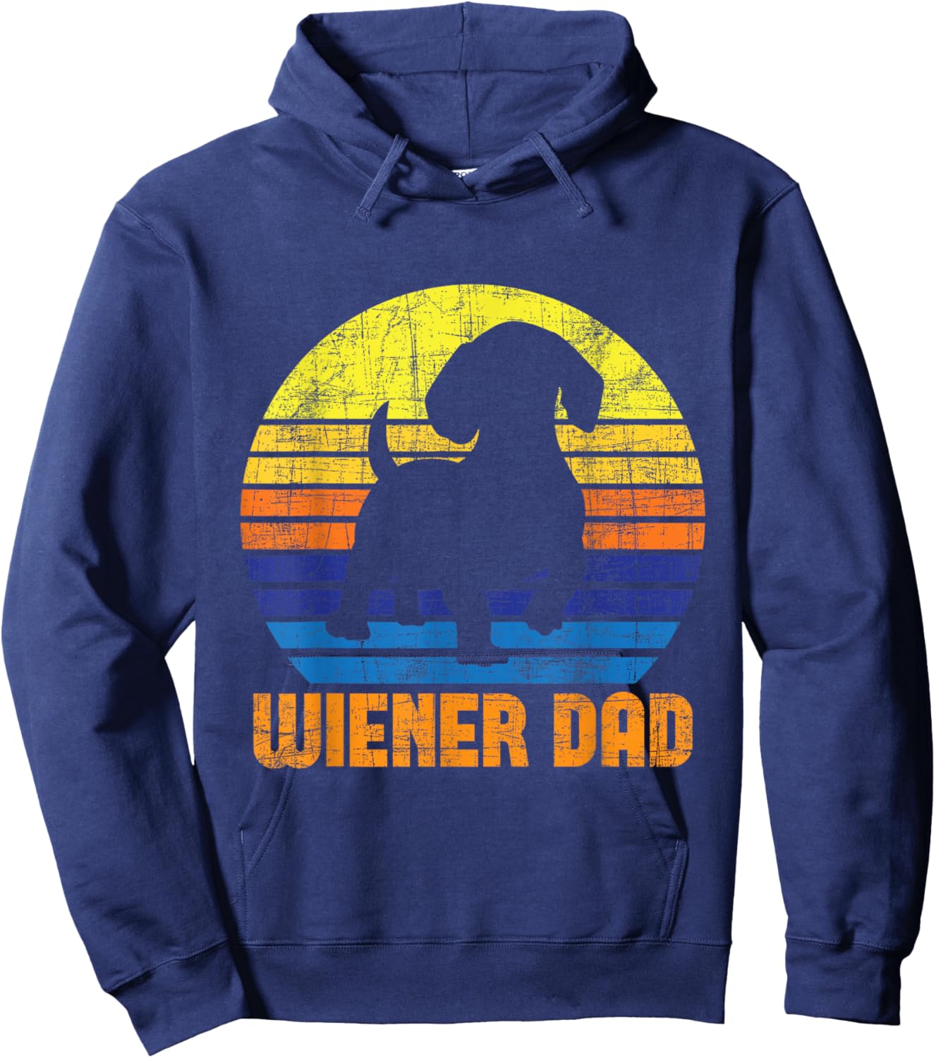 Wiener Dad - Dachshund Dog Lover Animal Lover Pet Owner Hoodie - Hoodie | Navy