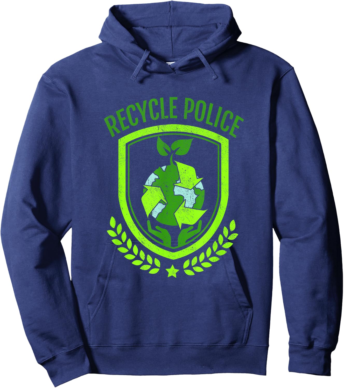 Recycle Police Earth Day Environmental Recyclist Hoodie - Hoodie | Navy