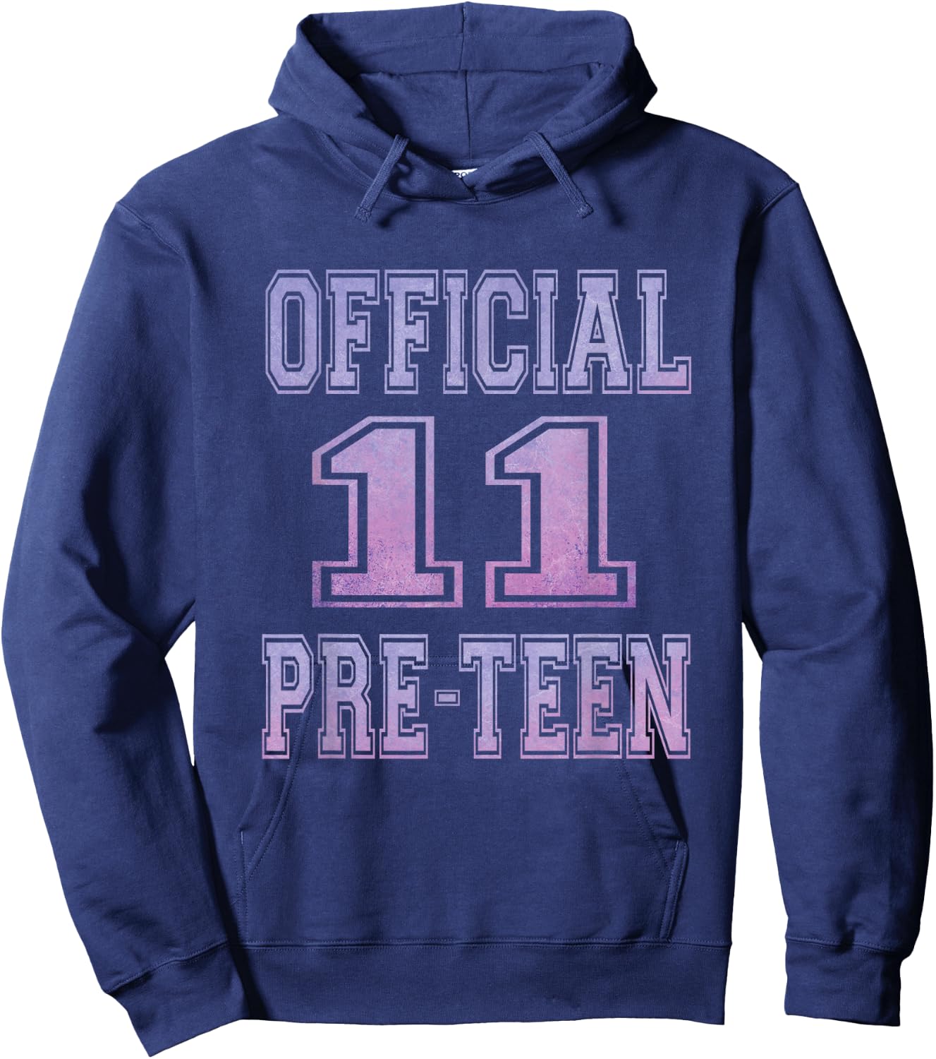Official 11 Preteen 11th Birthday Gift Girls Hoodie - Hoodie | Navy