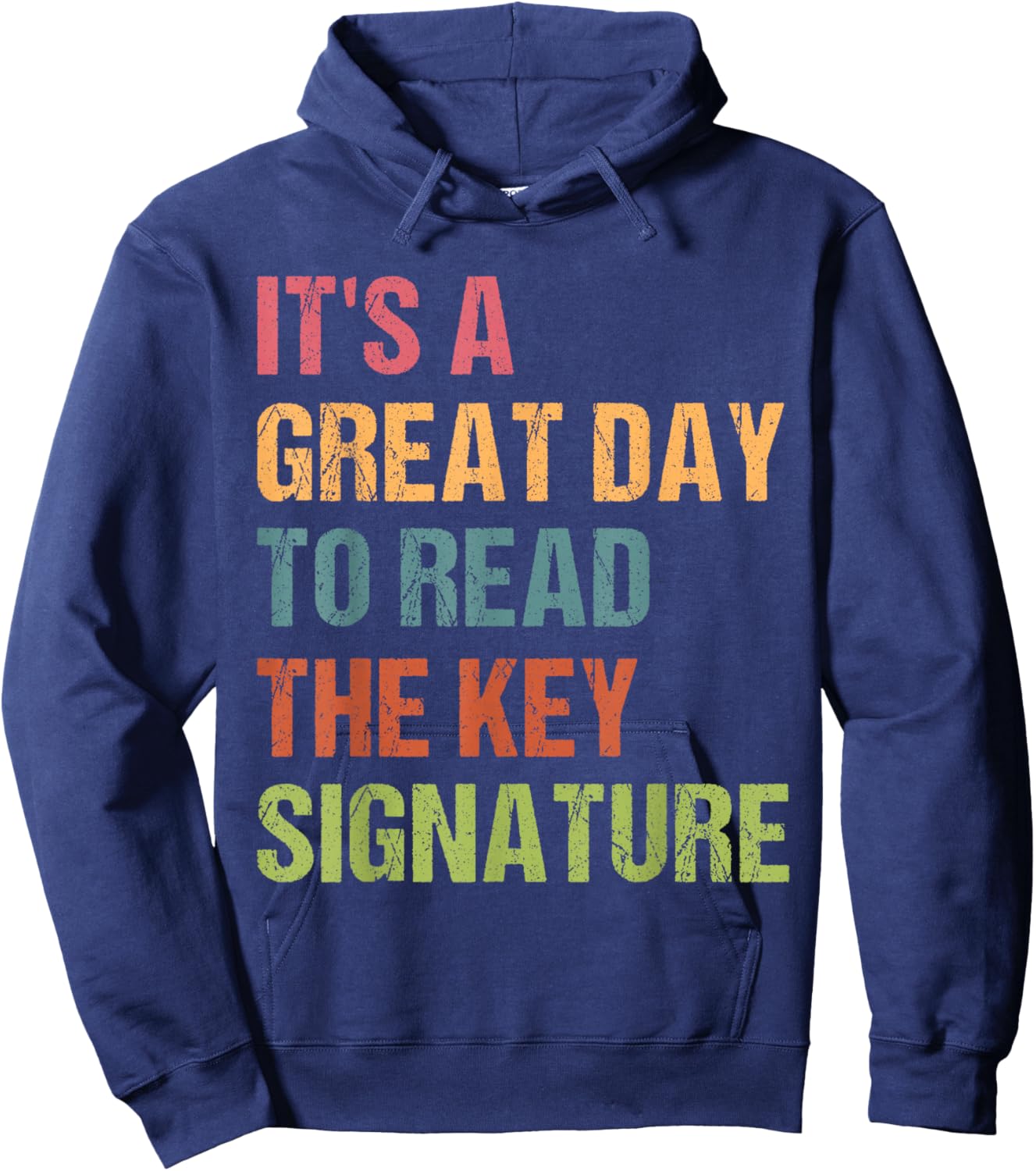 Funny Orchestra Director Great Day to Read The Key Signature Hoodie - Hoodie | Navy