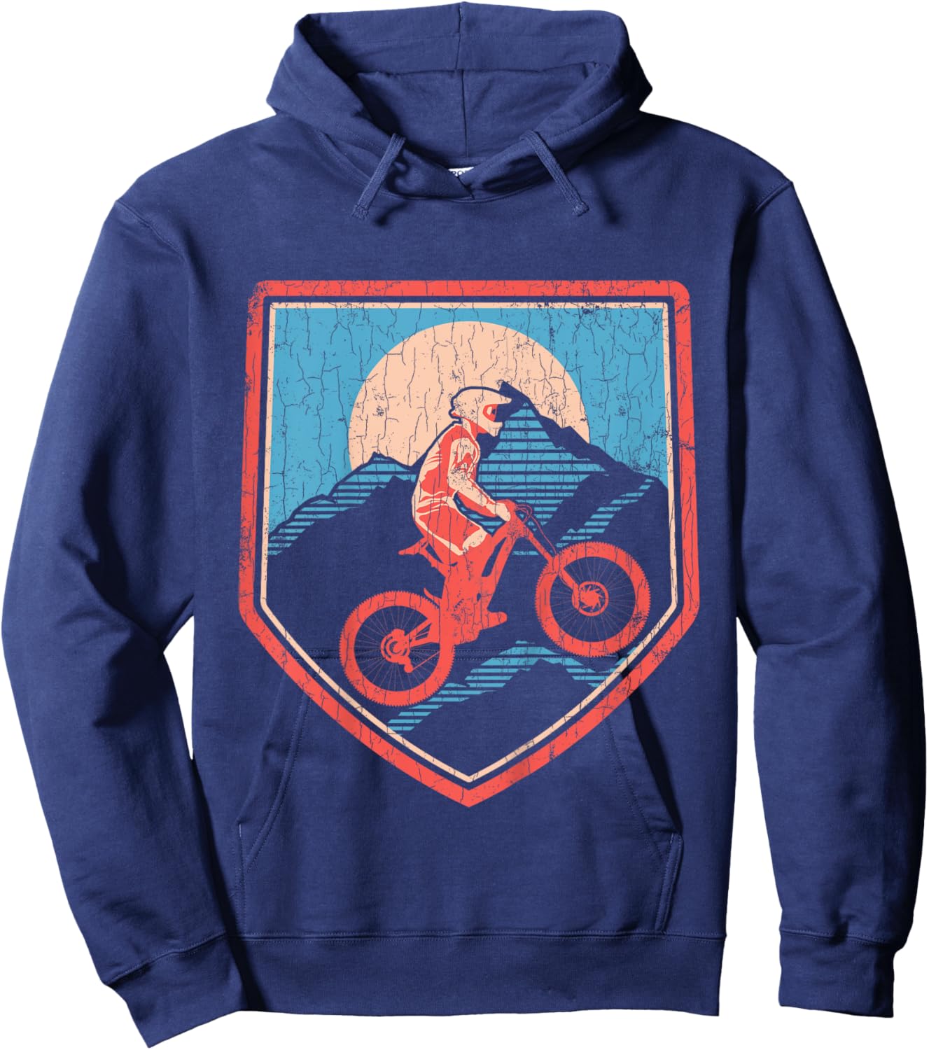 Kids Mountain Bike Cycling Gifts Youth Boys Hoodie - Hoodie | Navy
