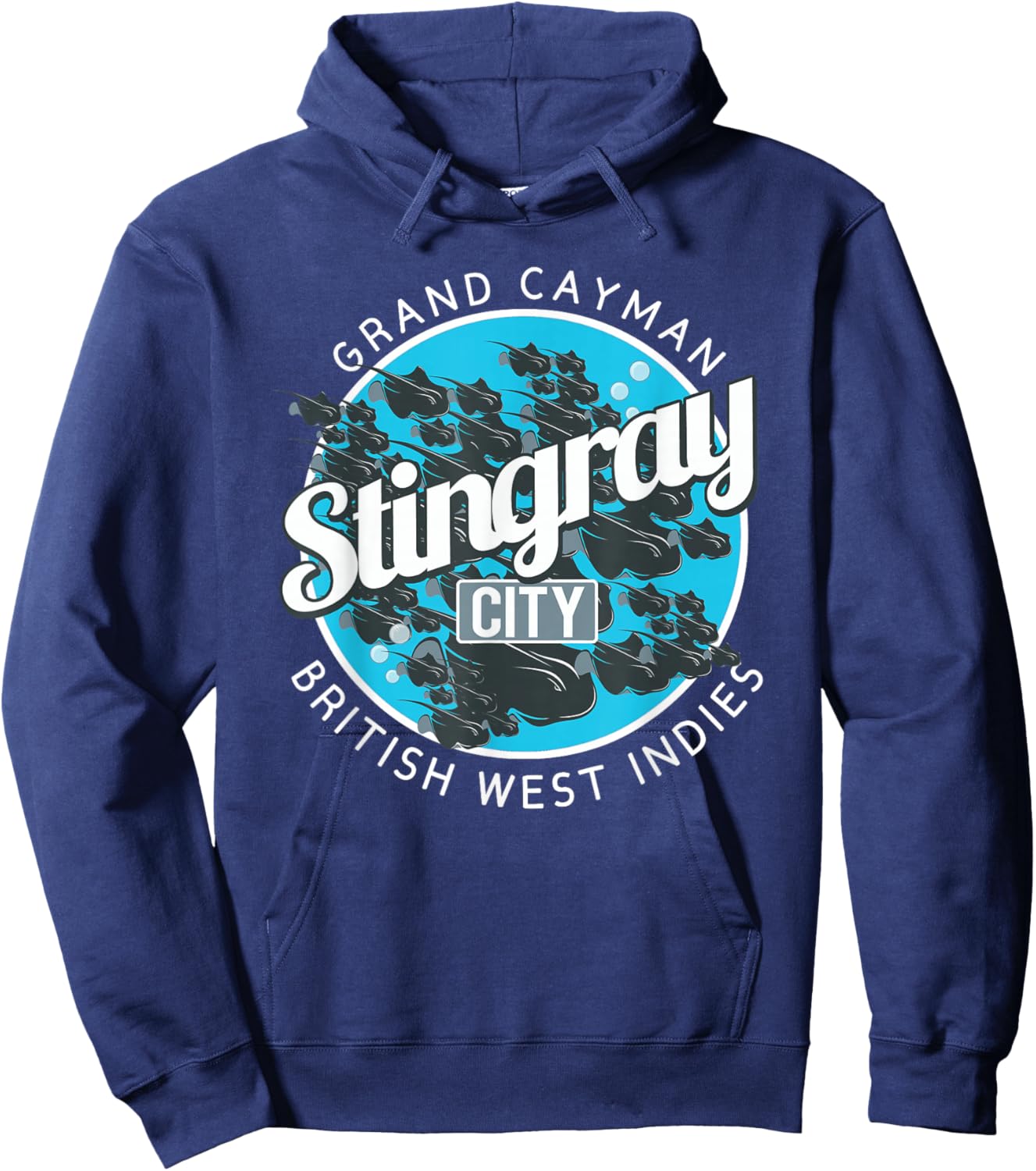 Stingray City Grand Cayman Islands Hoodie - Hoodie | Navy