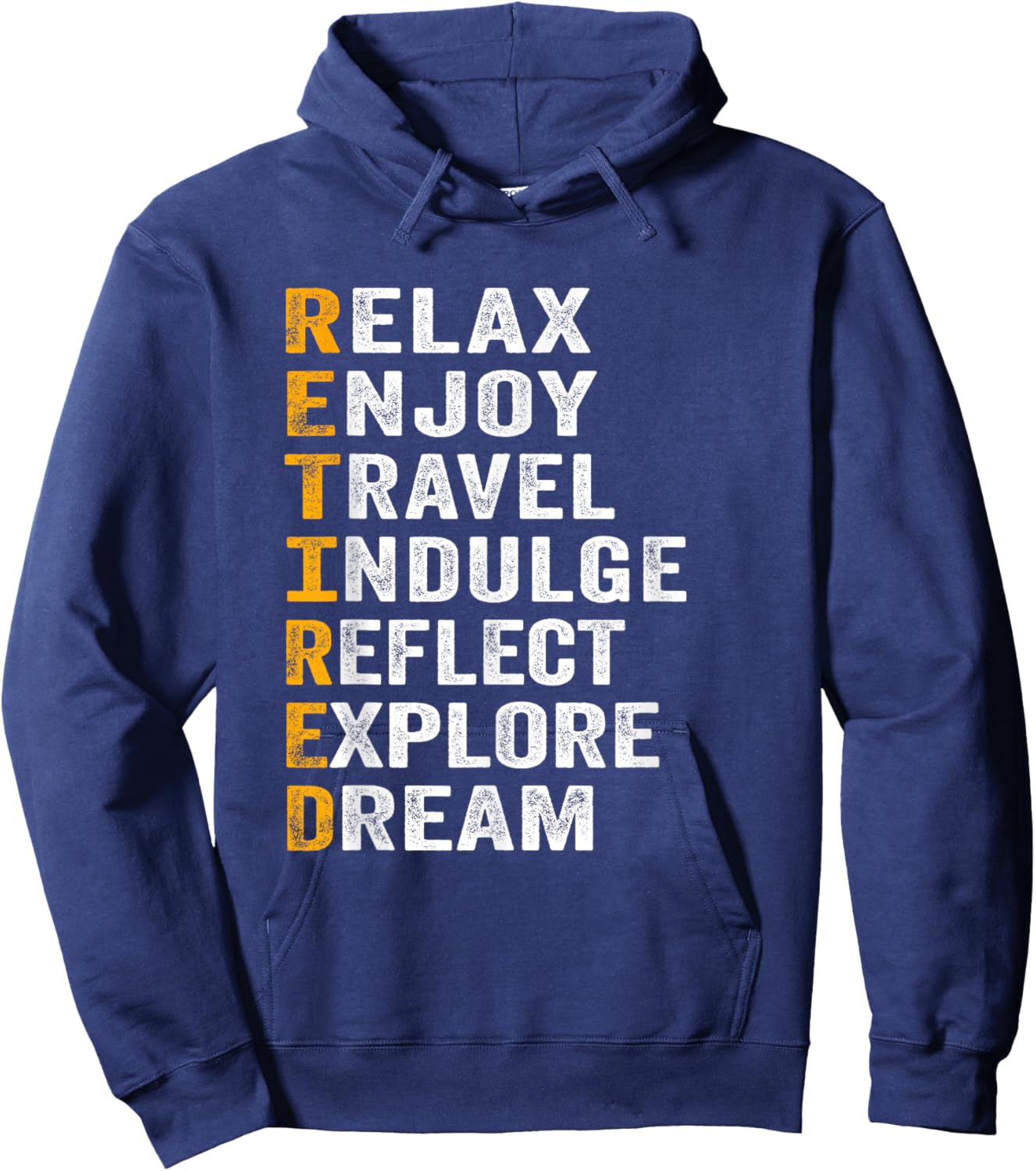 Retired Letters Meanings, Funny Retirement Hoodie - Hoodie | Navy