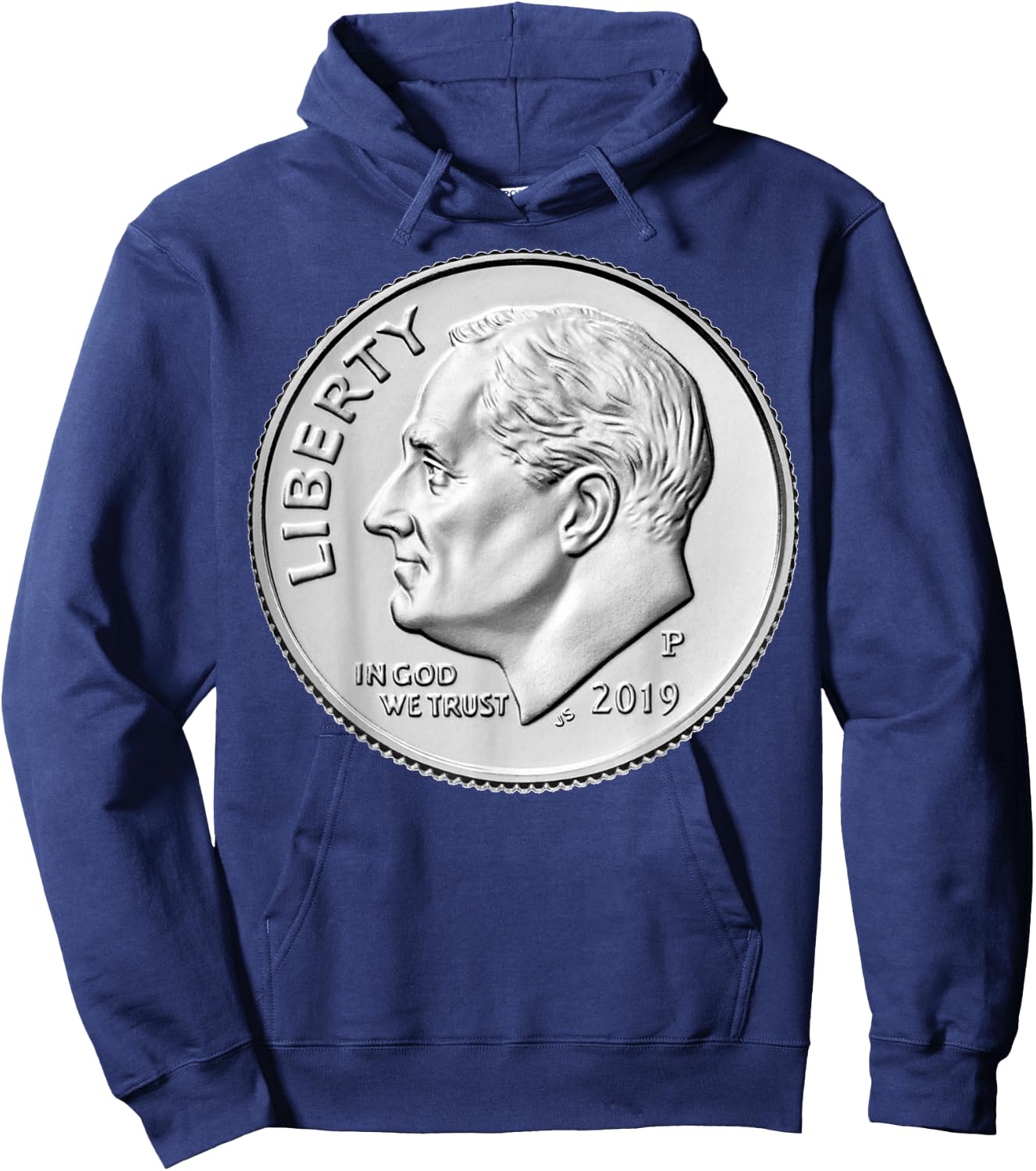 Dime 2019 Roosevelt United States US Mint Coin Collector Hoodie - Hoodie | Navy