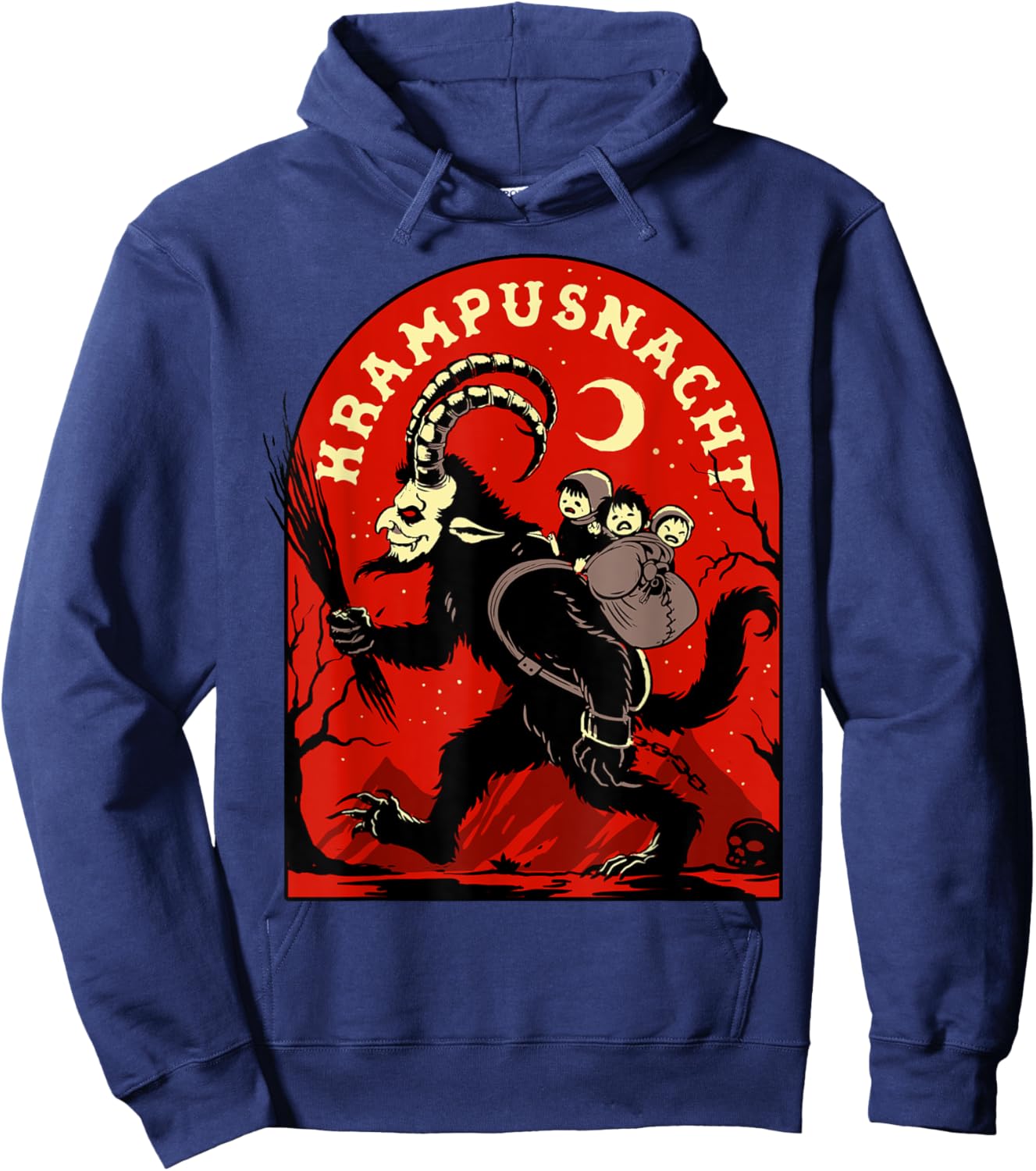 Krampusnacht Shirt Merry Krampus Satanic Christmas Horror Hoodie - Hoodie | Navy