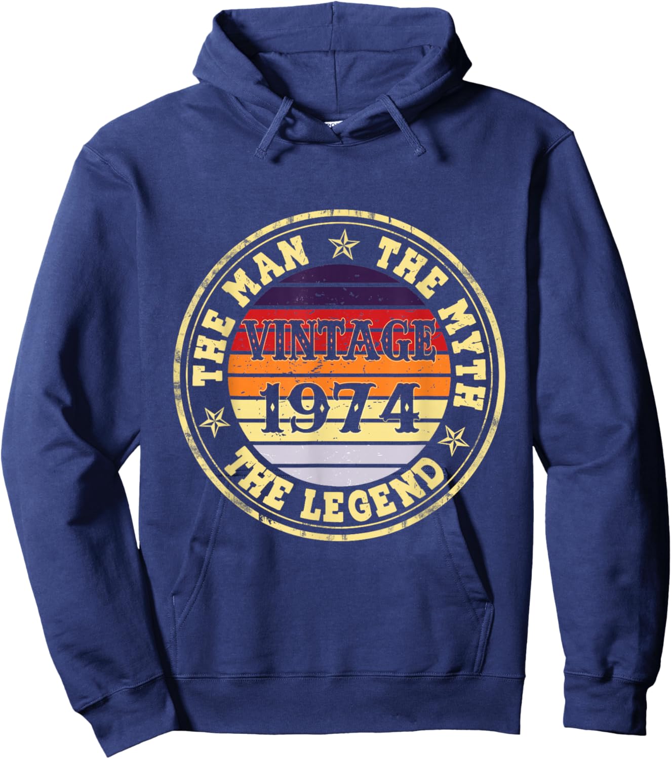 Man Myth Legend 1974 51st Birthday For 51 Years Old Hoodie - Hoodie | Navy
