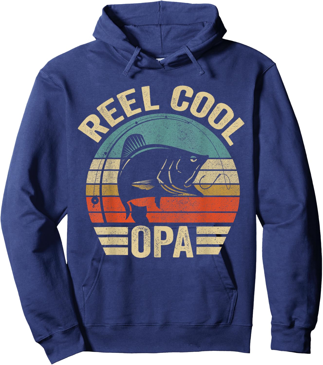 Reel Cool Opa Shirt Opa Fishing Shirt Fathers Day Hoodie - Hoodie | Navy