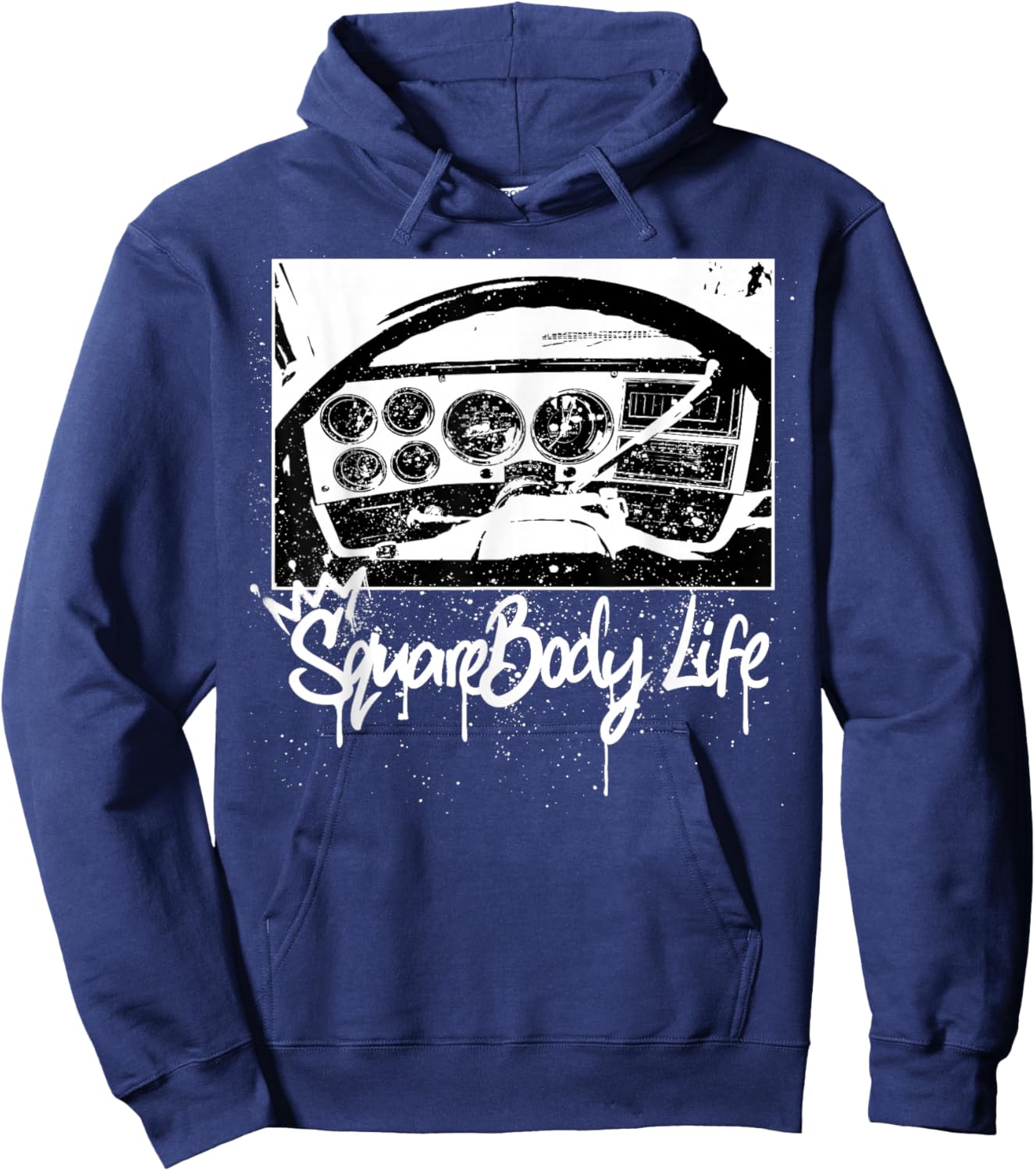 Squarebody Life C10 Classic truck Squarebody Nation Hoodie - Hoodie | Navy