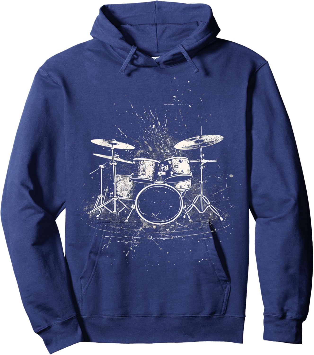 Vintage Drum Kit Hoodie - Hoodie | Navy