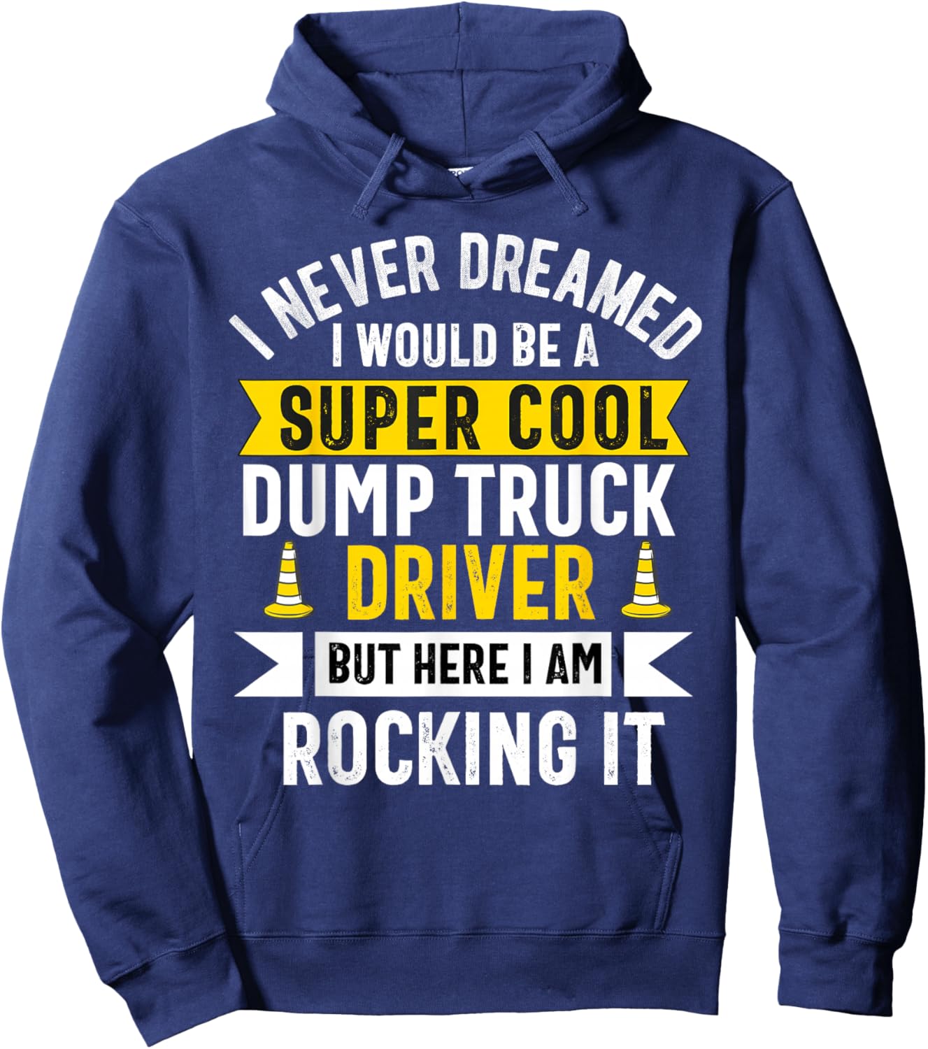 Men Adult Dumping truck Trailer Hoodie - Hoodie | Navy