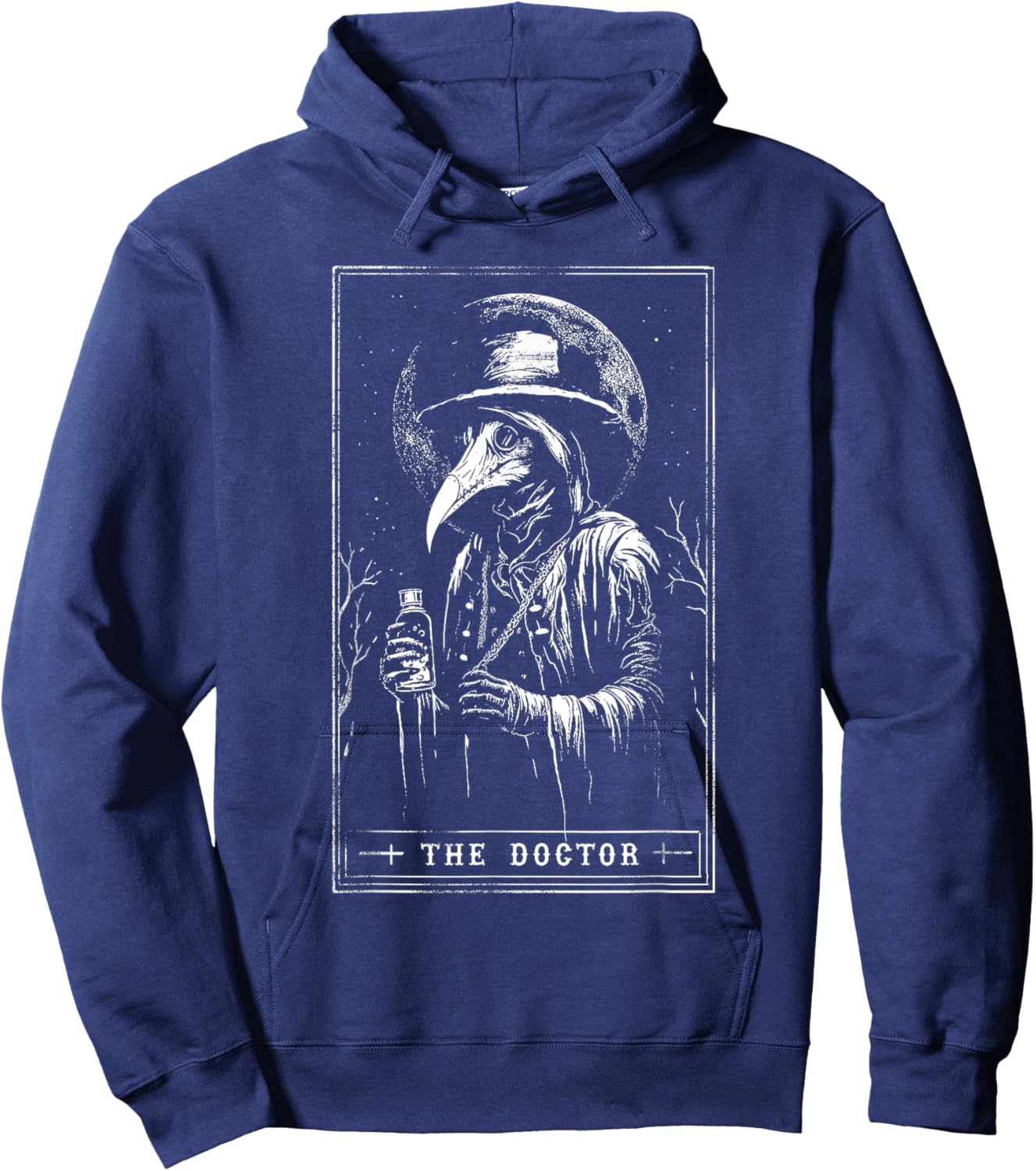 Plague Doctor Tarot Card Shirt Horror Death Occult Satanic Hoodie - Hoodie | Navy