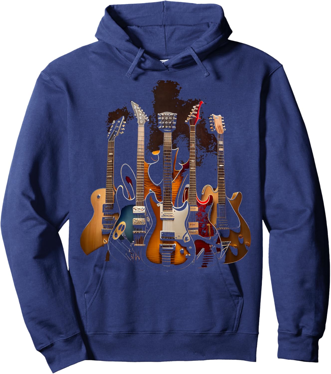 Guitar Colors Colorful Musician Guitar Gift Guitarist Hoodie - Hoodie | Navy