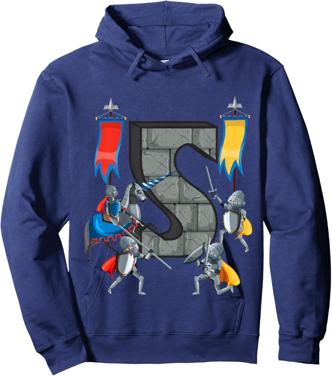 Medieval Knights Middle Ages History Castle 5th Birthday Hoodie - Hoodie | Navy