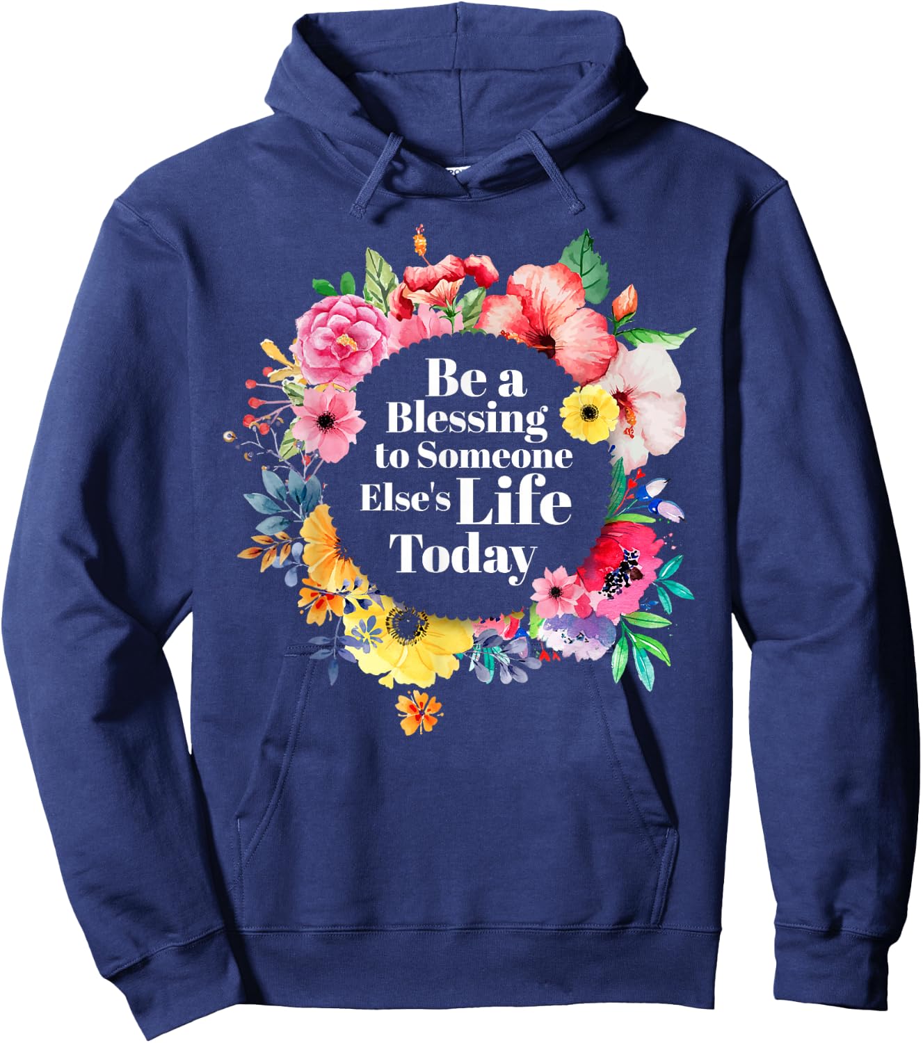 Blessing Life Today - Inspirational Blessed Grateful Hoodie - Hoodie | Navy