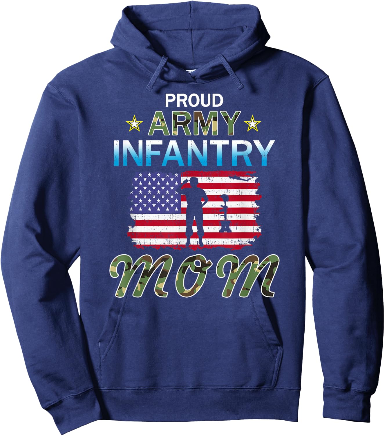 Proud Army Infantry Mom-I'm A Proud Army Infantry Mom Army Hoodie - Hoodie | Navy