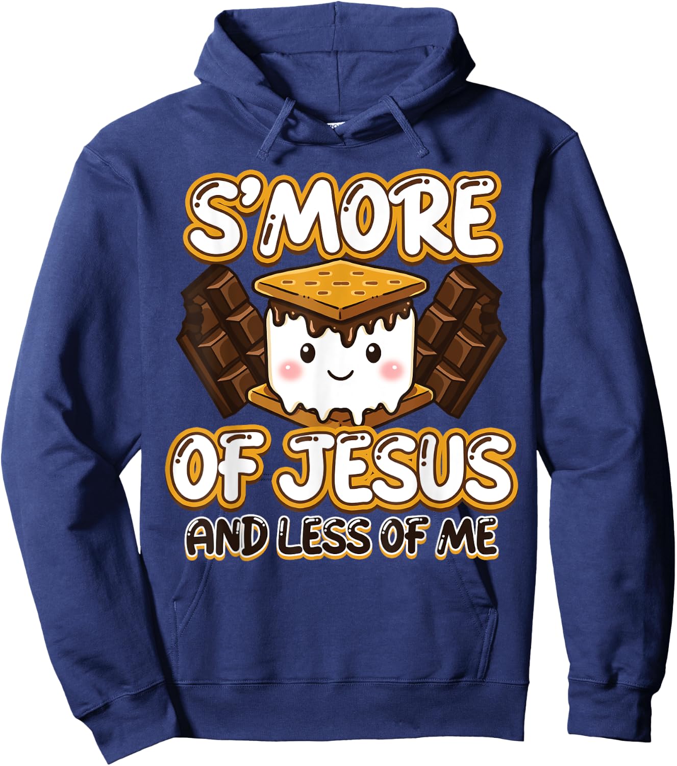 Christian Camping Smore Jesus Less Me Funny Religious Camper Hoodie - Hoodie | Navy
