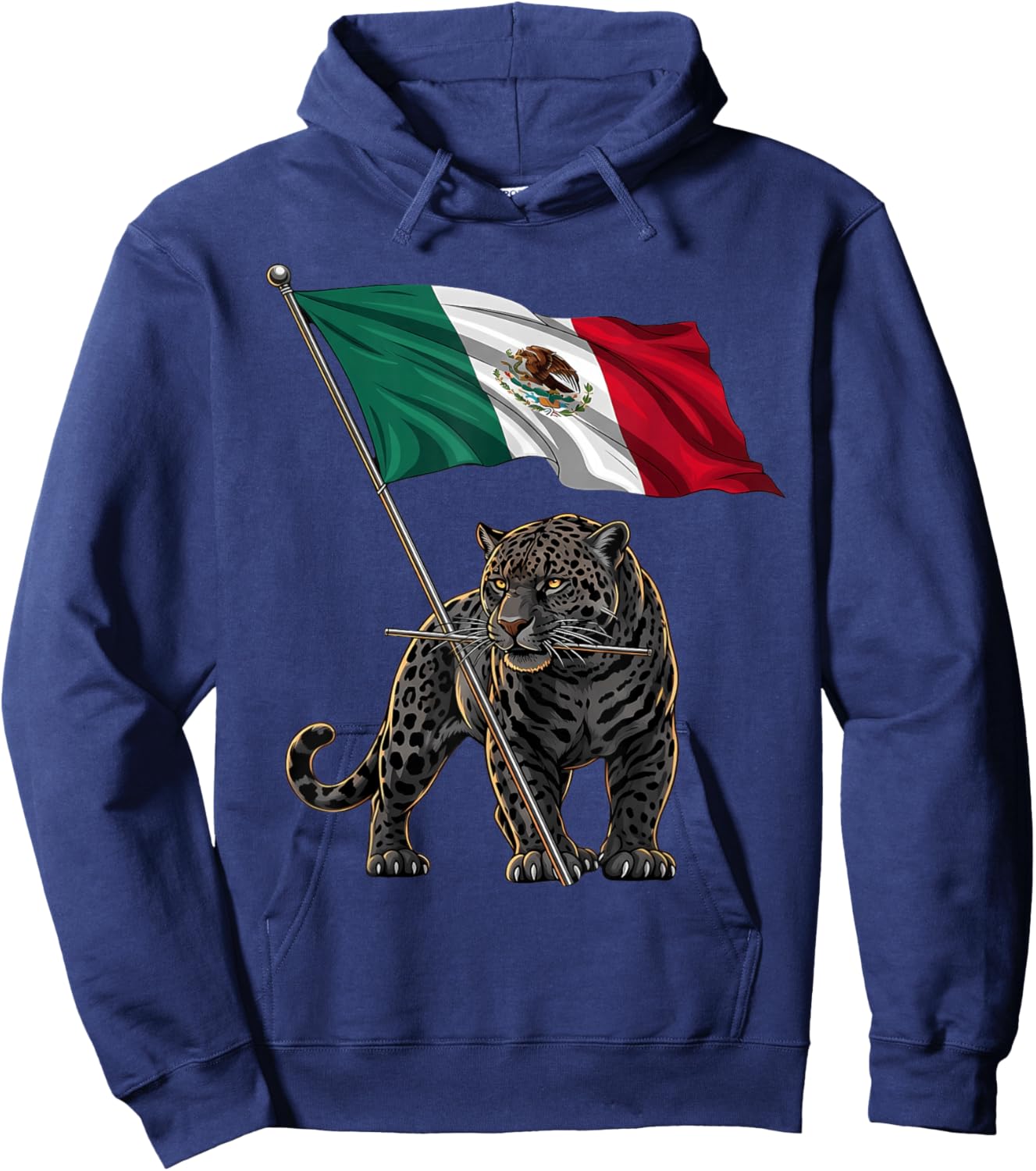 Mexico Flag Leopard Mexican Pride Mexican Roots Mexican Flag Hoodie - Hoodie | Navy