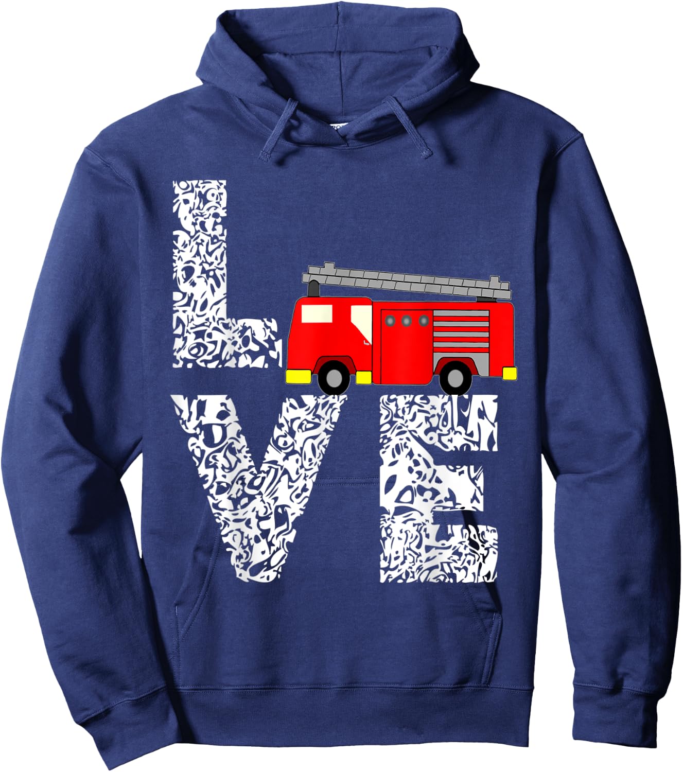 Firetruck Firefighting Love Fire Fighter Truck Fireman Shirt Hoodie - Hoodie | Navy