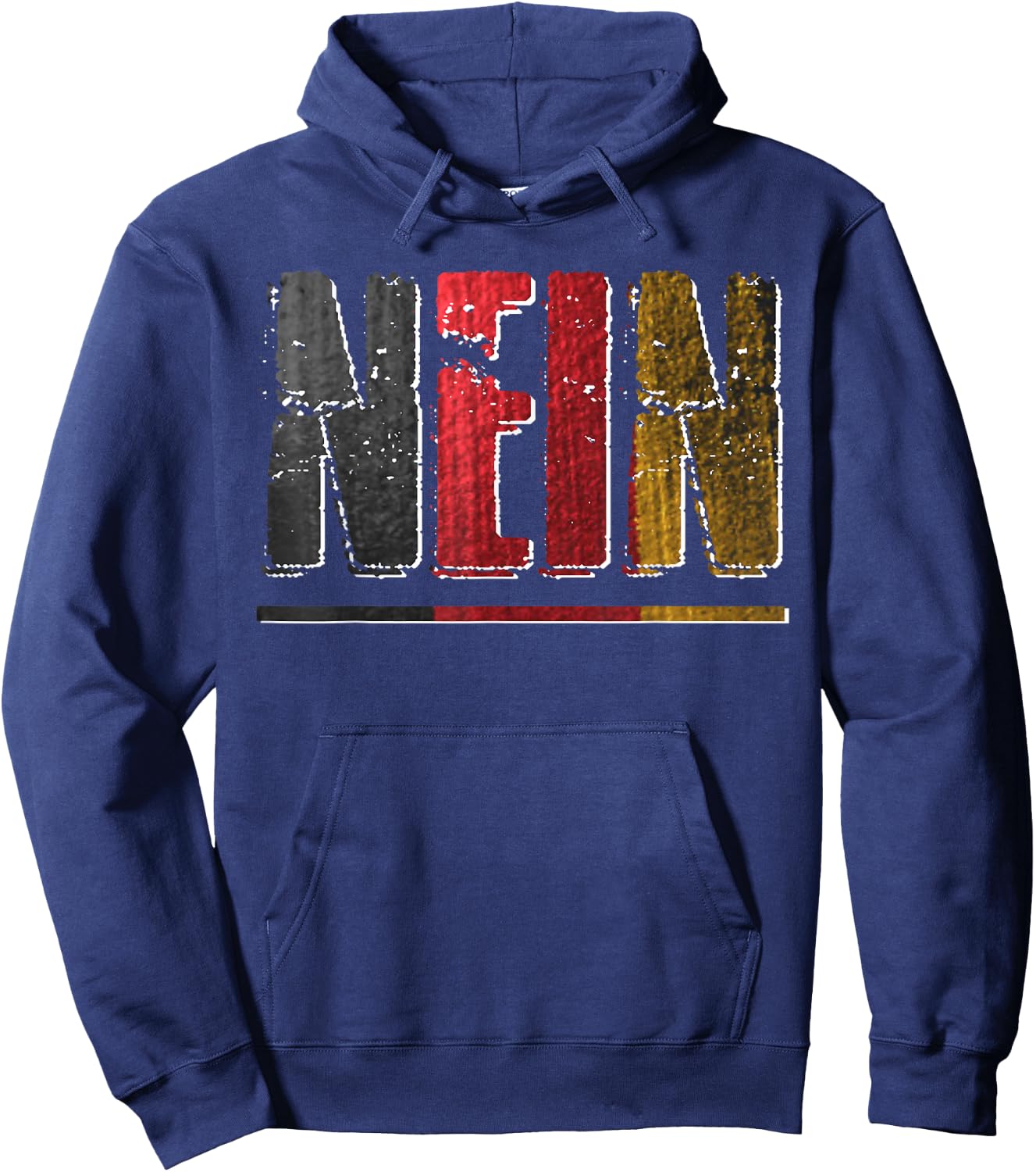 Nein Funny German No Word Saying Vintage Gift Hoodie - Hoodie | Navy
