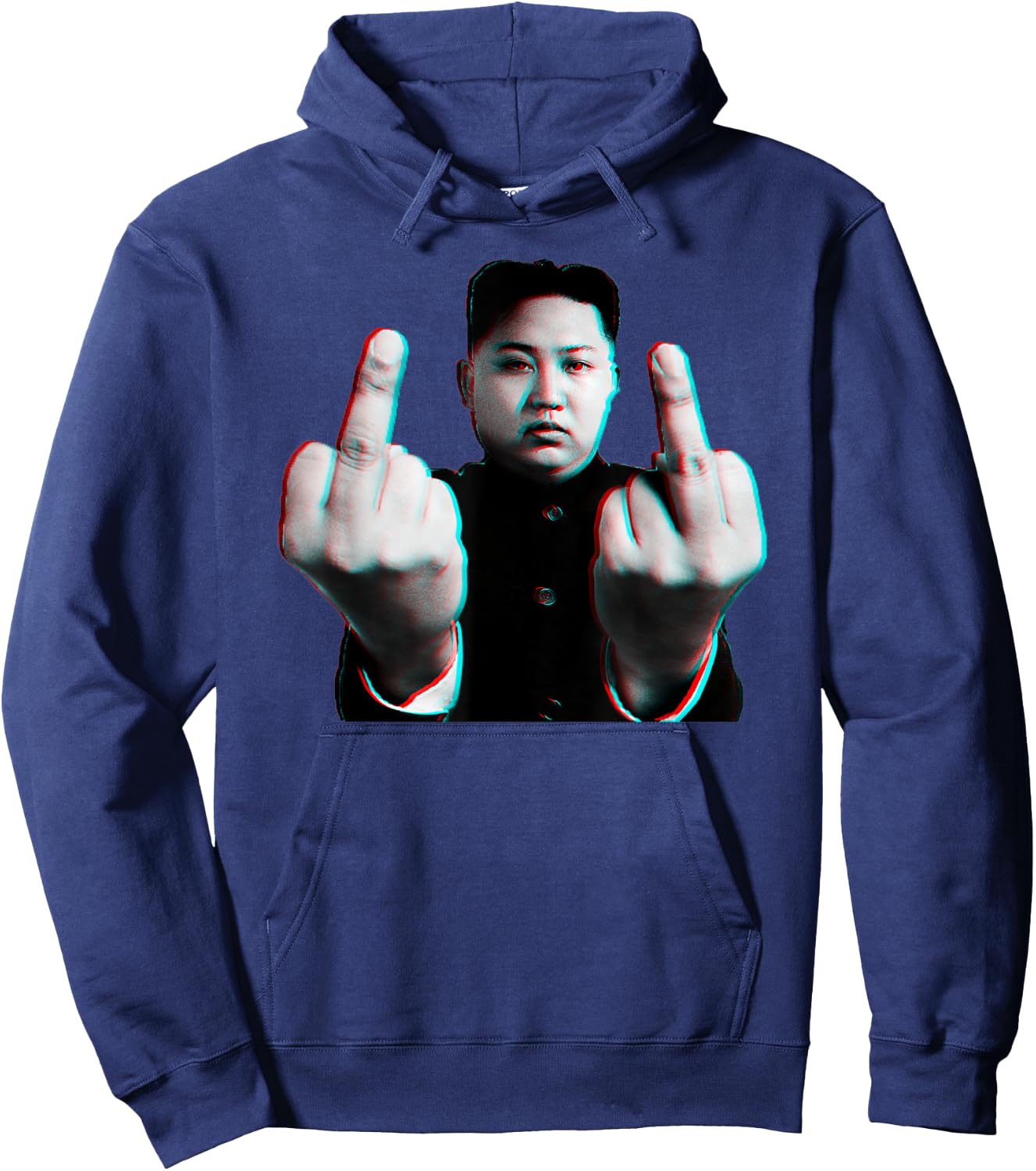 Kim Jong Boom -Adults Black Cartoon Modern Casual Hoodie - Hoodie | Navy