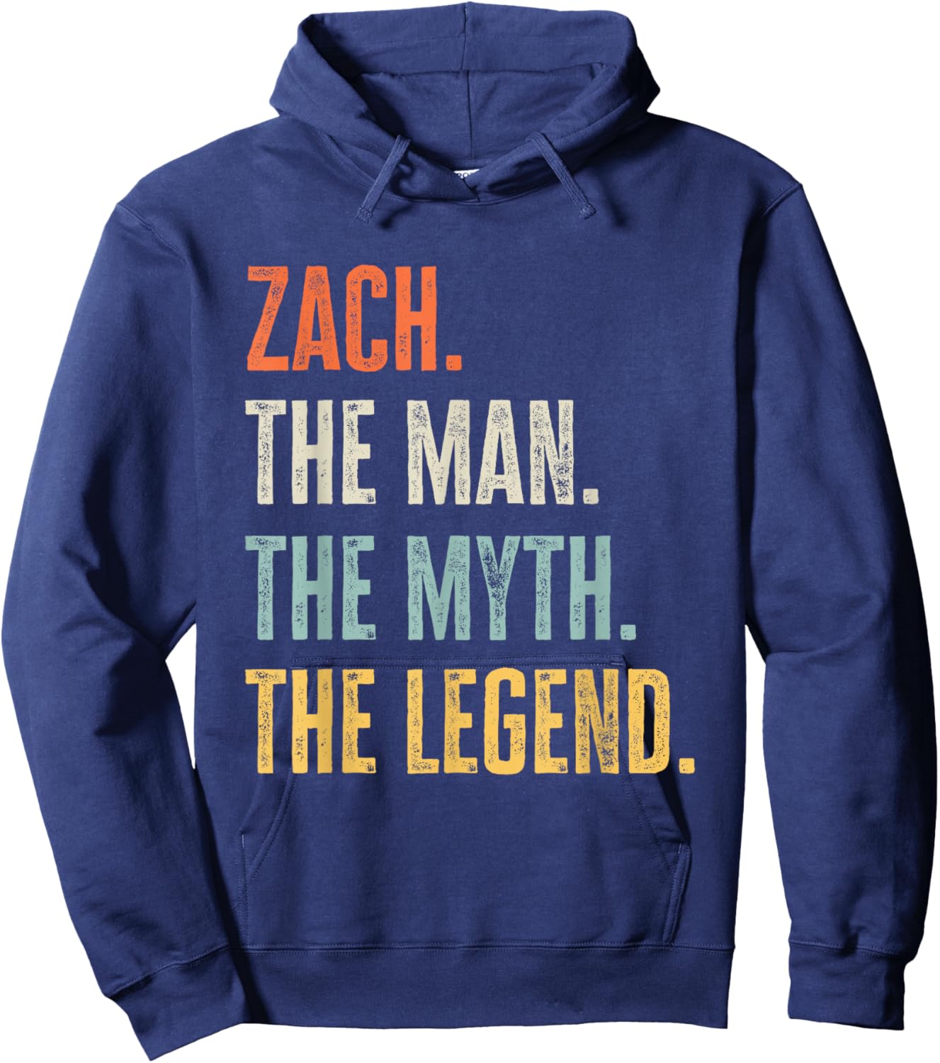 Zach The Best, Man Myth Legend, Funny Best Name Zach Hoodie - Hoodie | Navy
