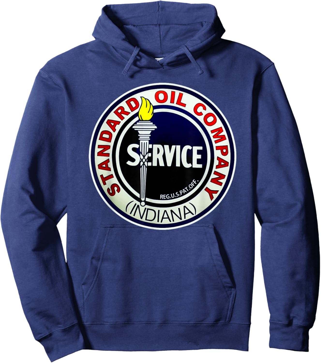 Retro Vintage Gas Station Standard Motor Oil Car Bike Garage Hoodie - Hoodie | Navy
