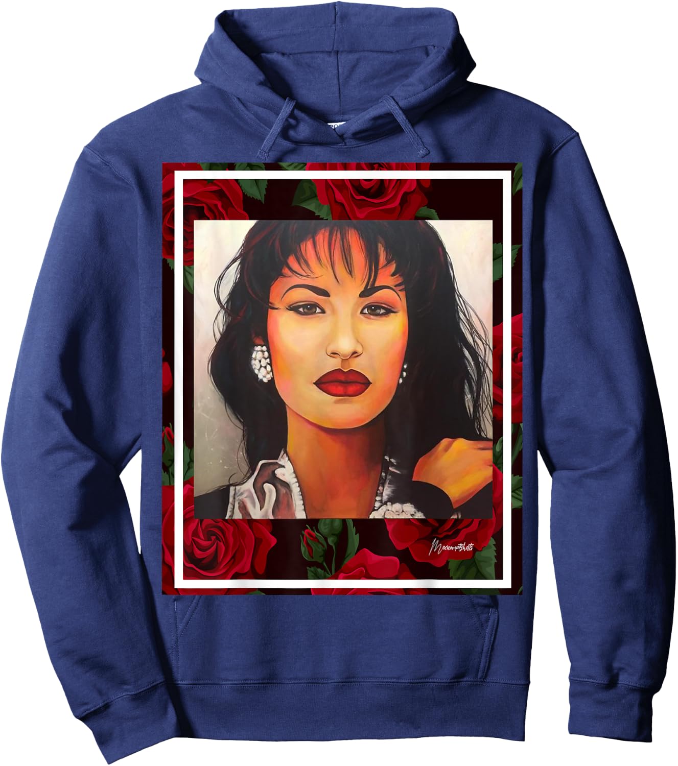 Red Roses Mexican Artist Hoodie - Hoodie | Navy