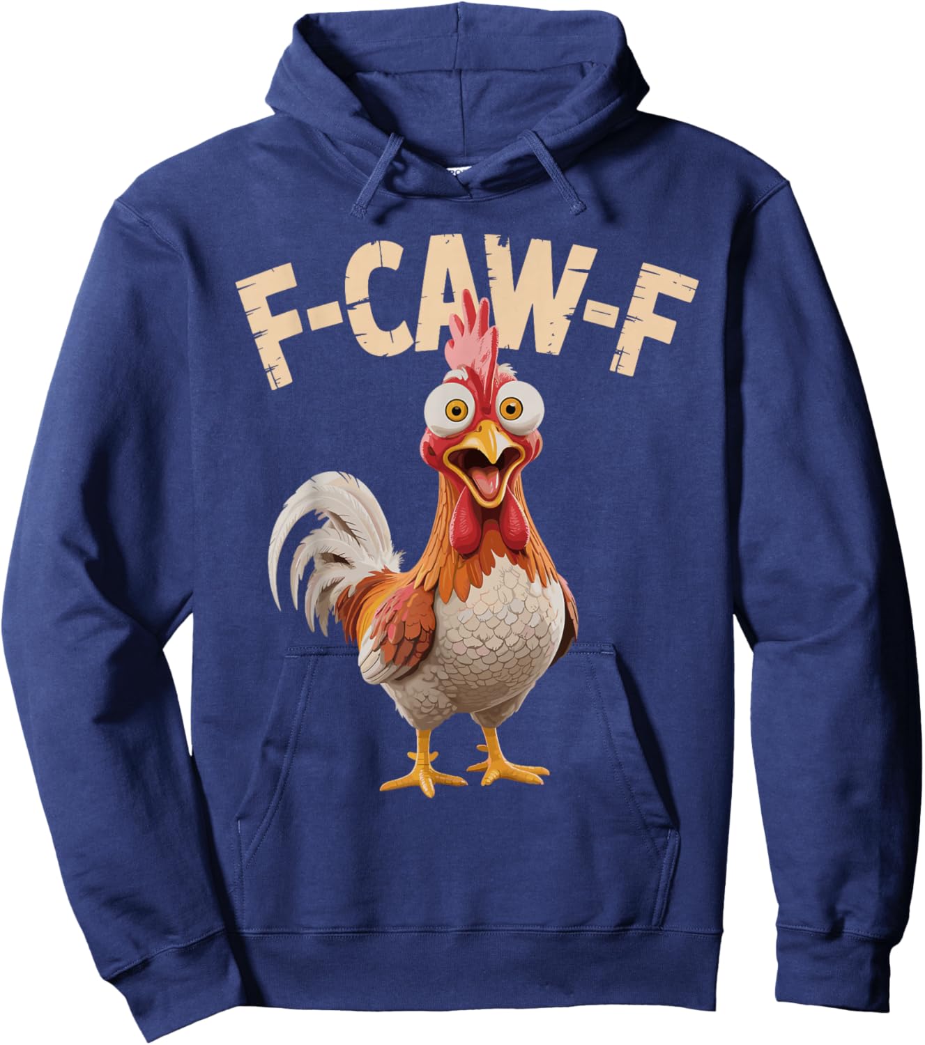 F CAW F Lustiges Huhn FCAWF Humor Zitat Hahn Meme Hoodie - Hoodie | Navy