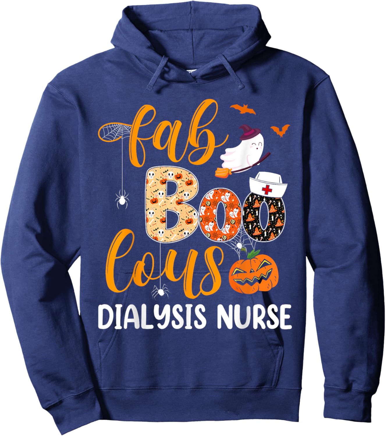 Fabulous Nurse Costume Faboolous Dialysis Nurse Halloween Hoodie - Hoodie | Navy