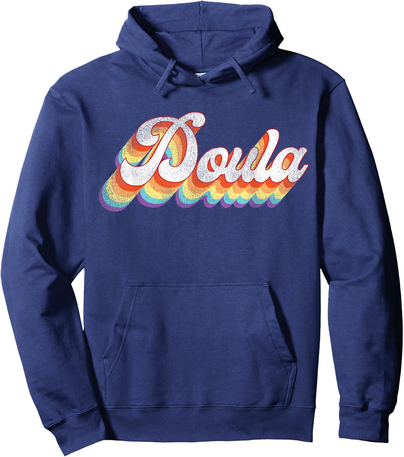 Doula Birth Worker Retro Vintage Doula Hoodie - Hoodie | Navy