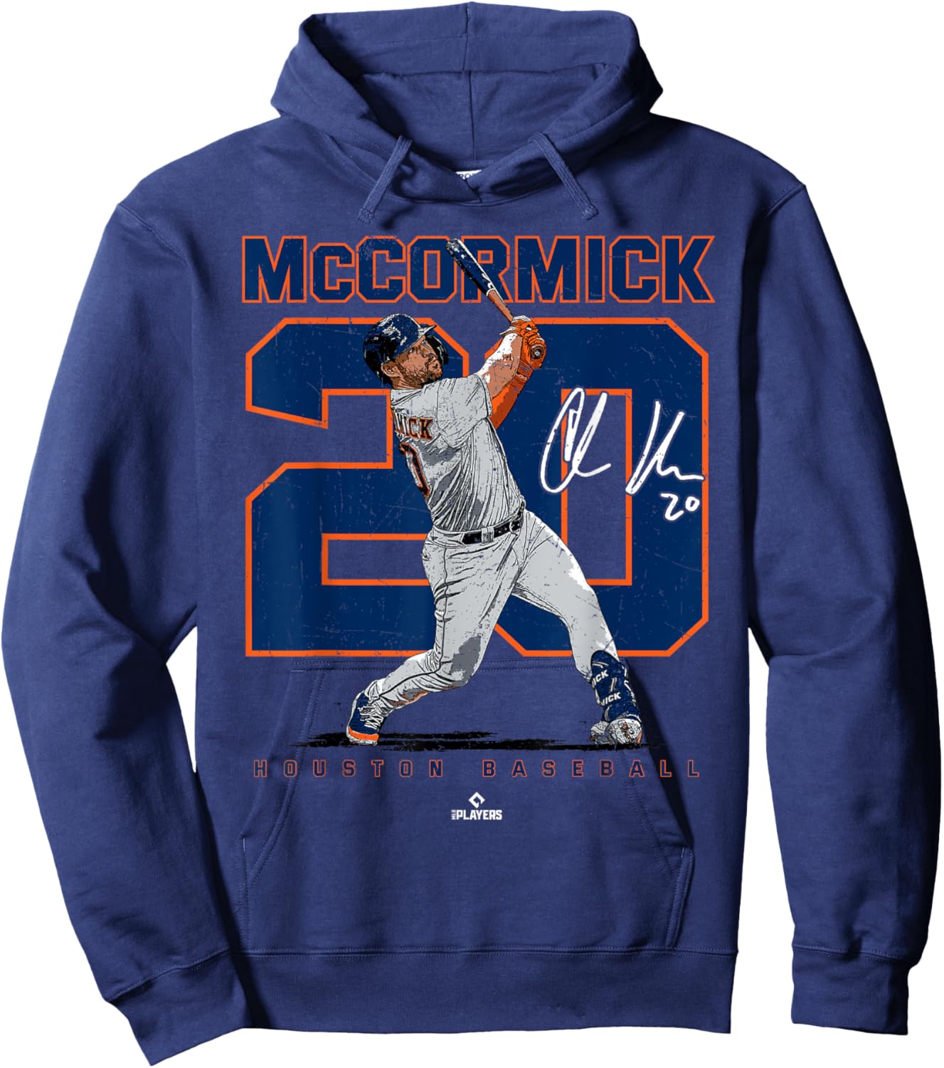 Number and Portrait Chas McCormick Houston MLBPA Hoodie - Hoodie | Navy