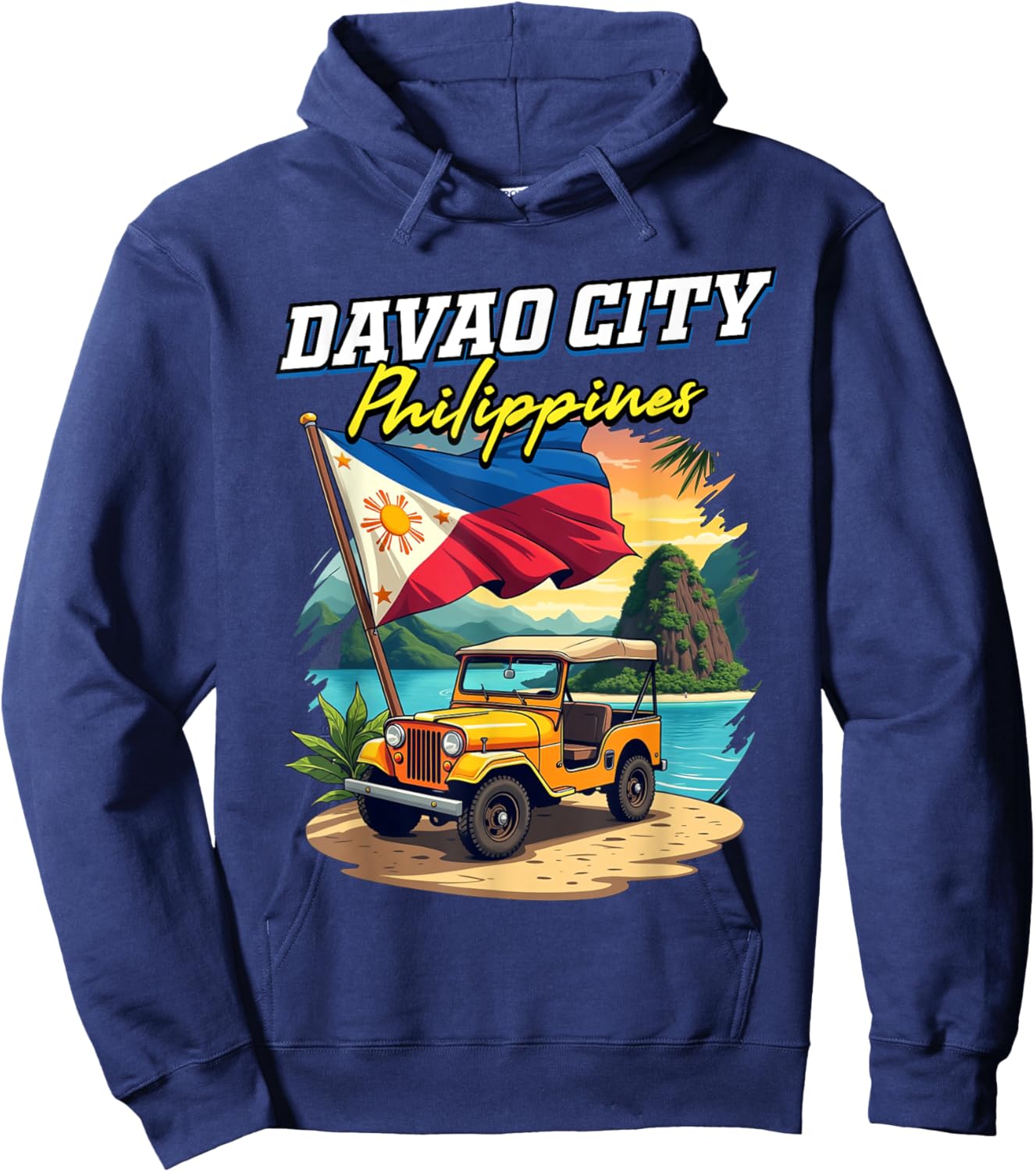 Davao City Philippines Travel Vacation Filipino Souvenir Hoodie - Hoodie | Navy
