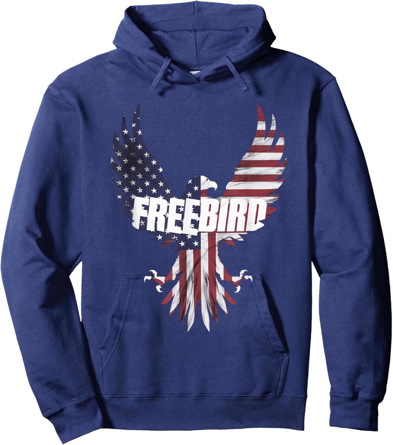 Patriotic Freebird Eagle 4th of July Hoodie - Hoodie | Navy